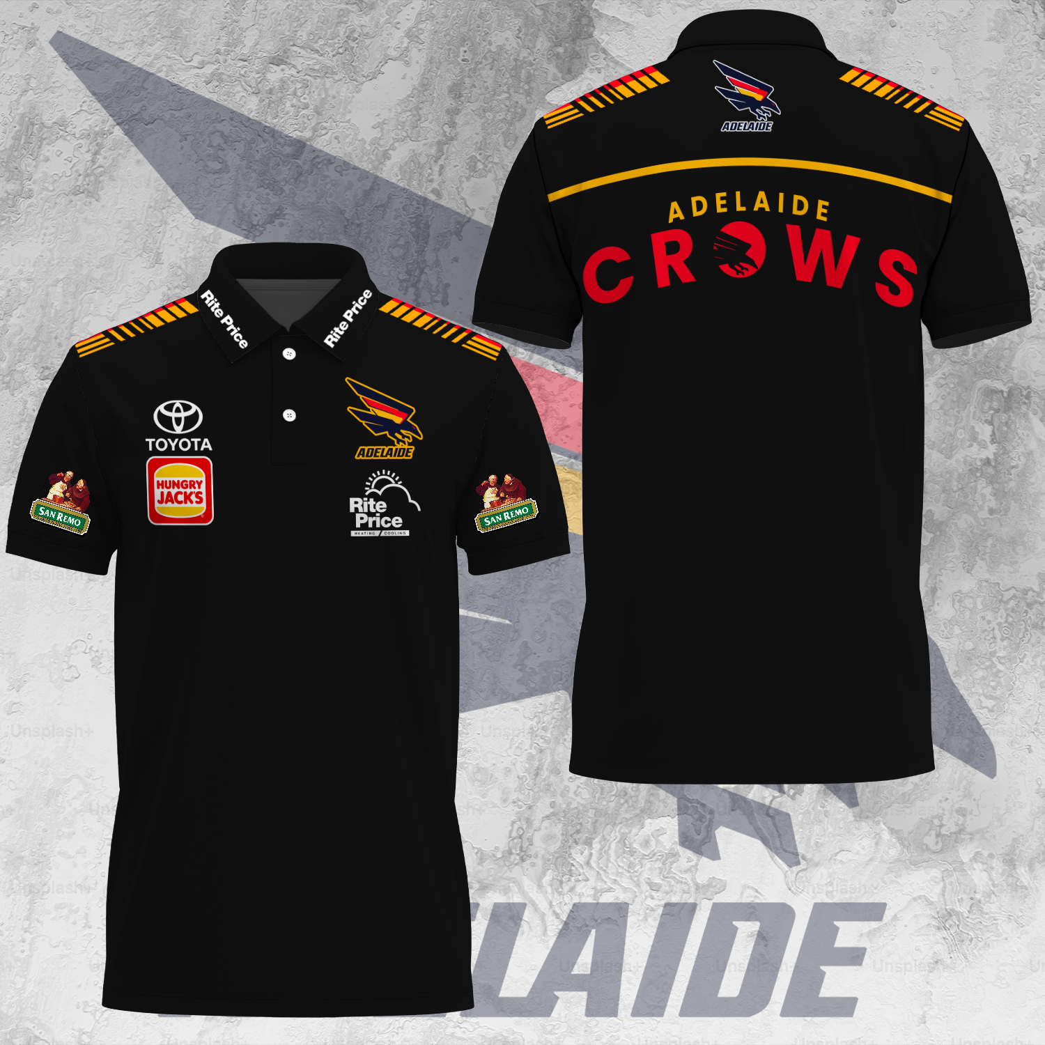 Adelaide Football Club AFL 2025 Crows Made From South Australia Limited Edition Polo Shirt TM V14
