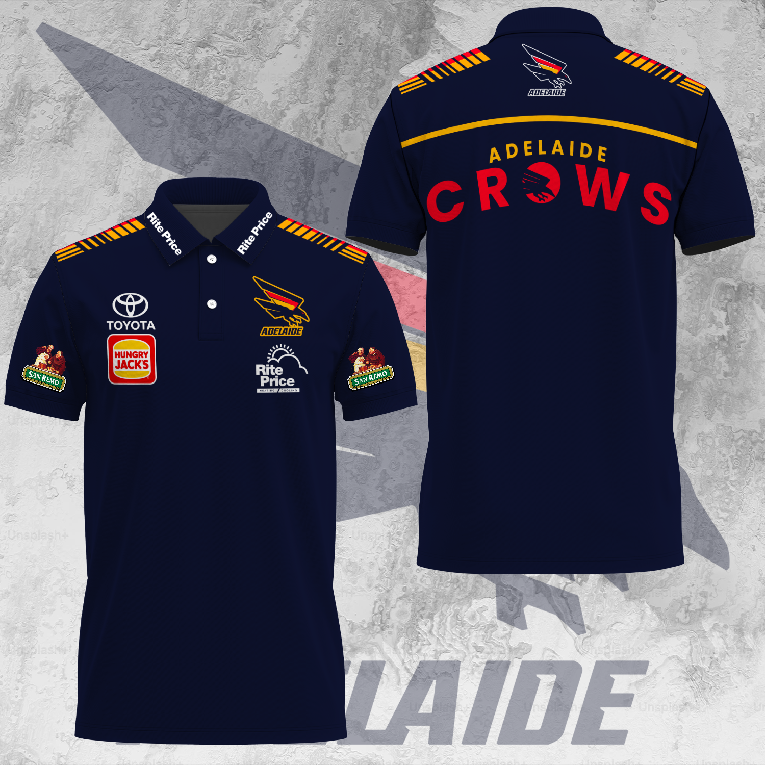 Adelaide Football Club AFL 2025 Crows Made From South Australia Limited Edition Polo Shirt TM V2