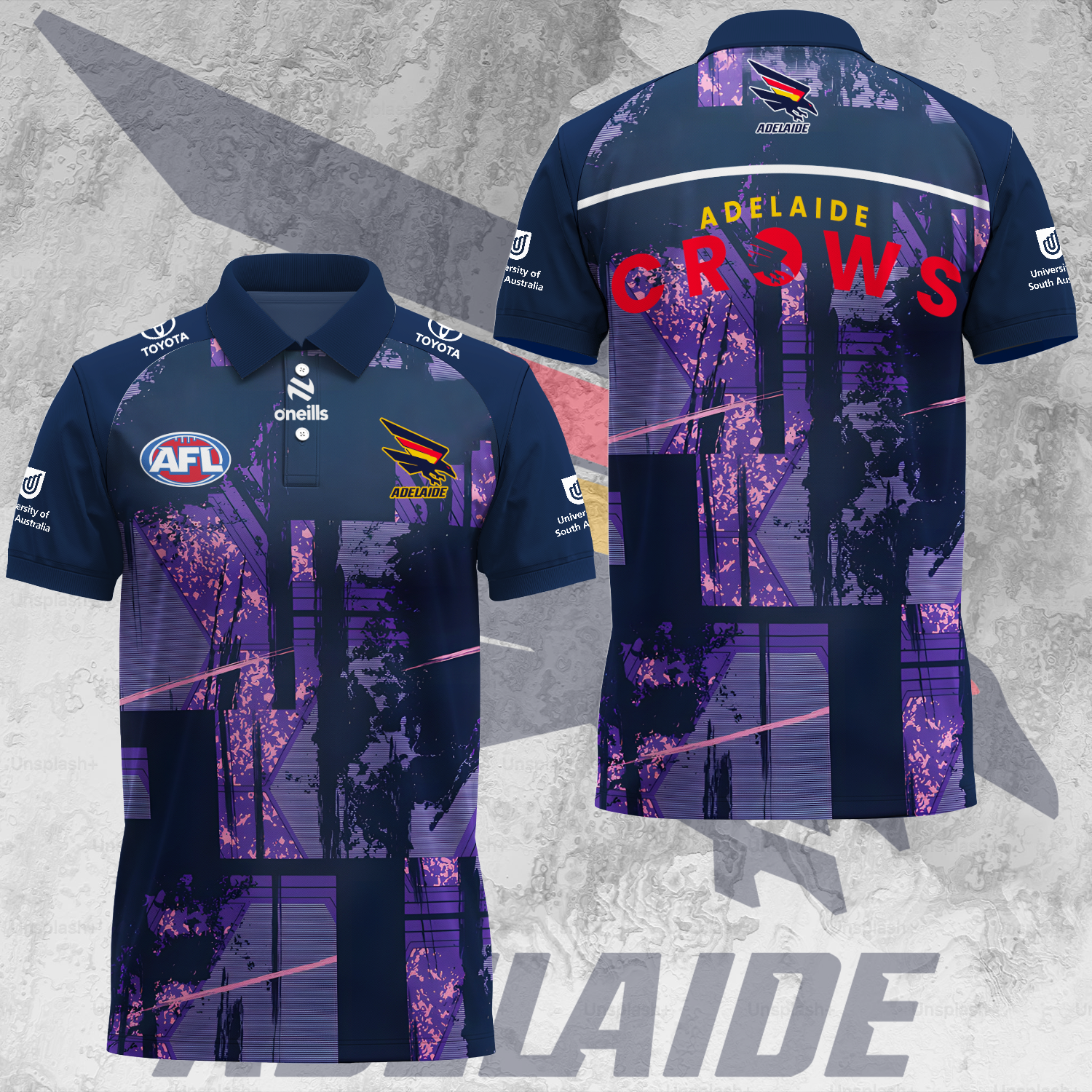 Adelaide Football Club AFL 2025 Crows The Mighty Limited Edition Polo Shirt TM V10