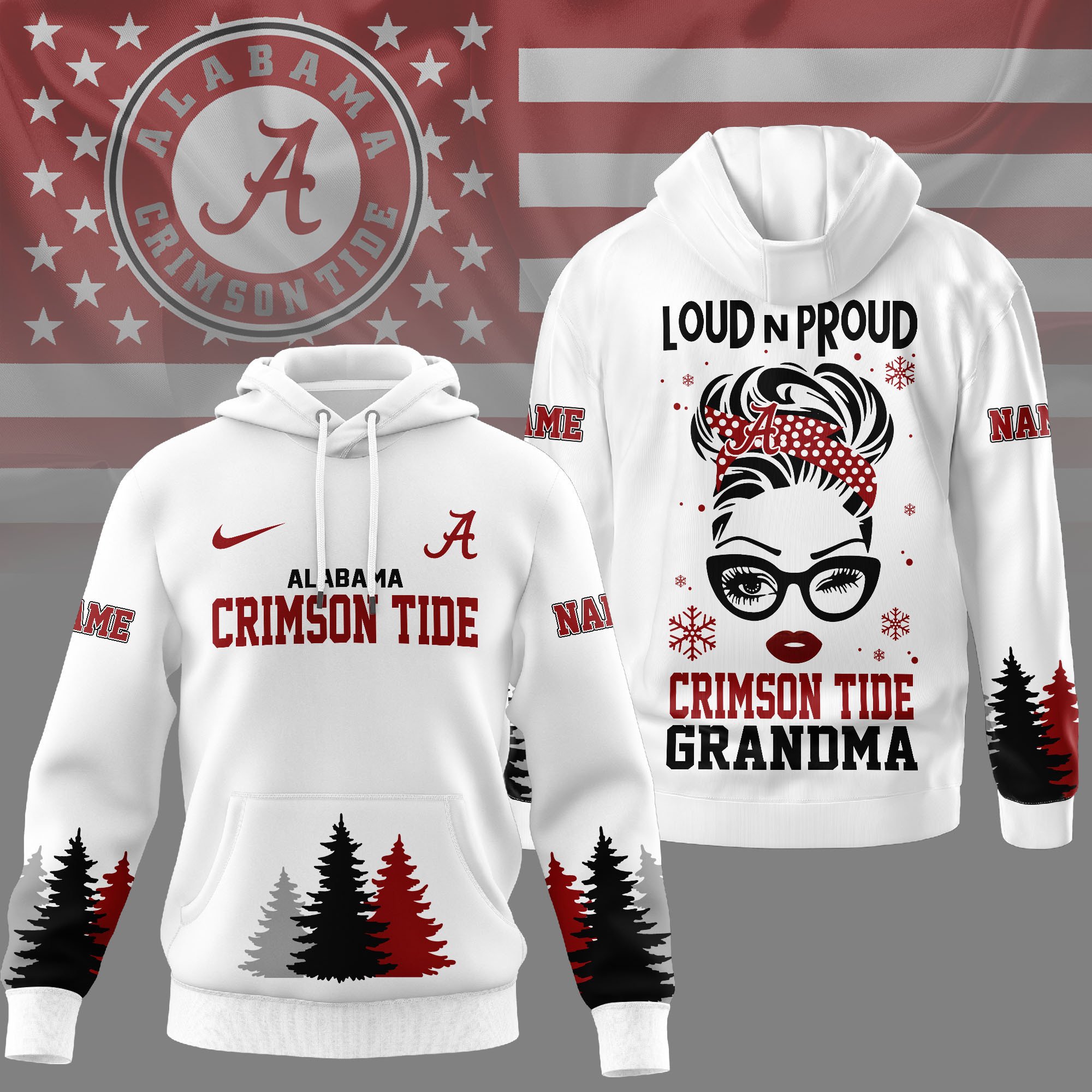 Alabama Crimson Tide | Premium NCAA Loud and Proud Grandma Hoodie
