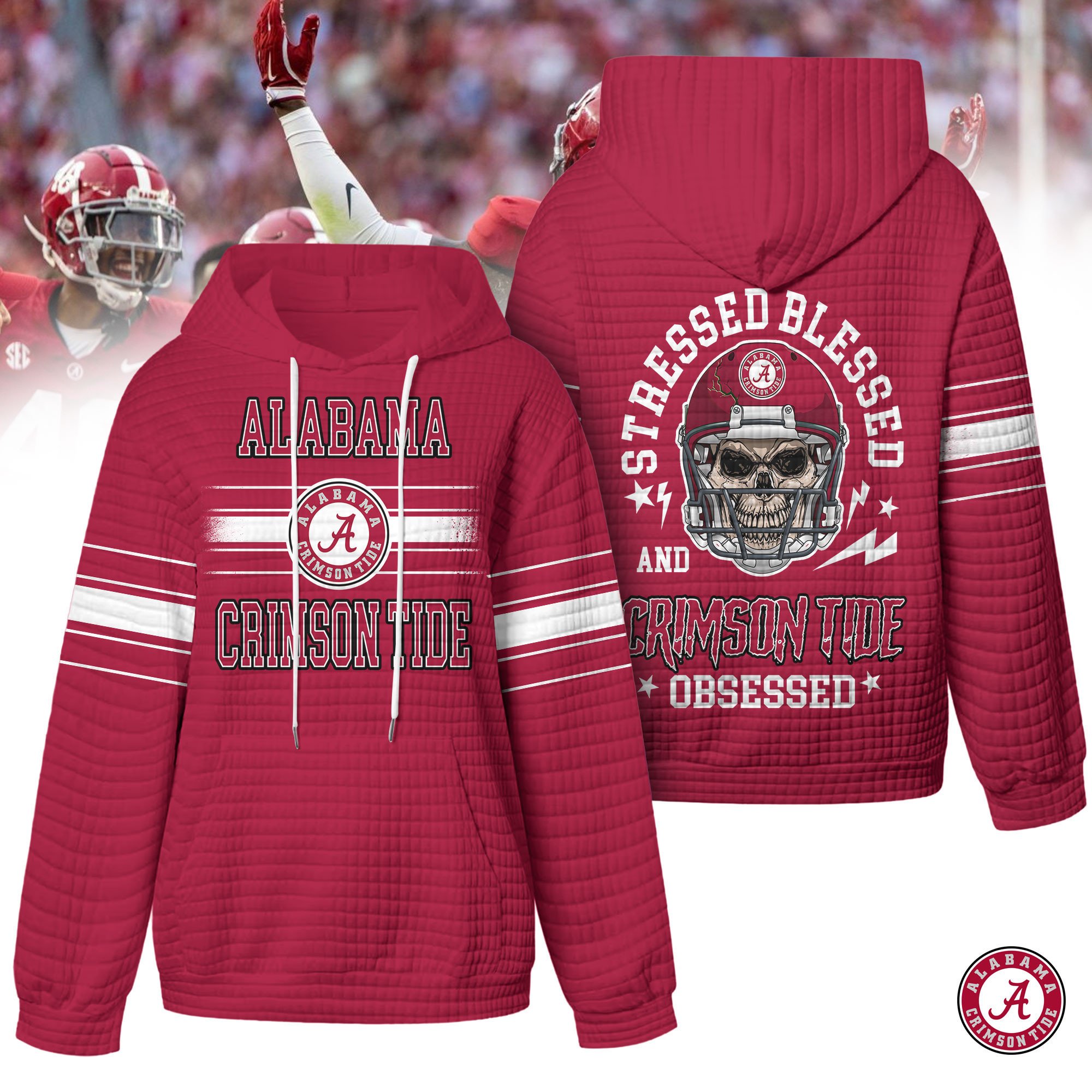 Alabama Crimson Tide | Premium NCAA Obsessed Waffle Hoodie