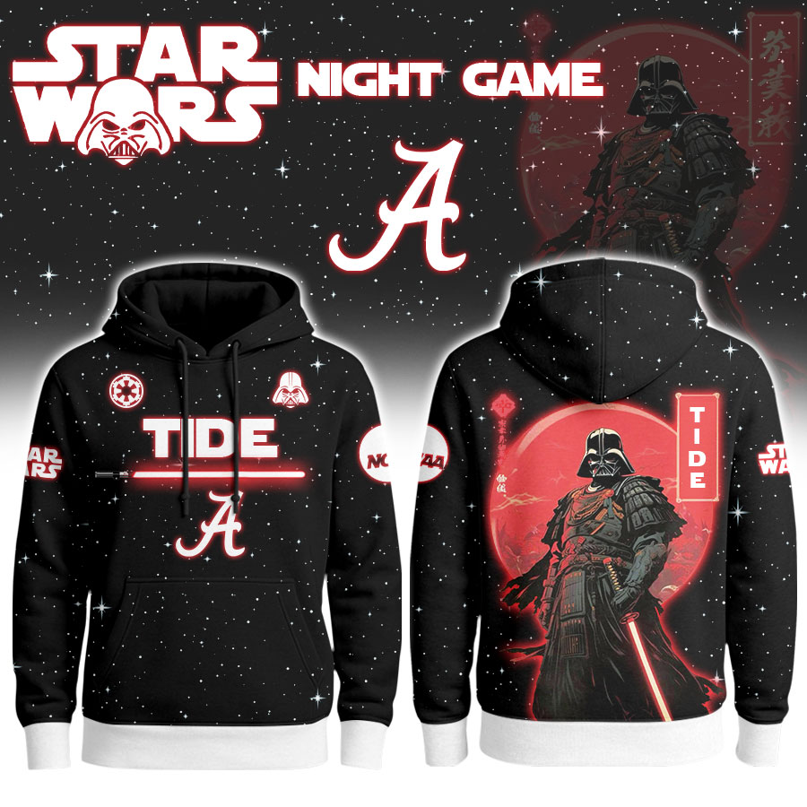Alabama Crimson Tide | Premium NCAA x Night Game Red Moon Star War Limited Editions Hoodie
