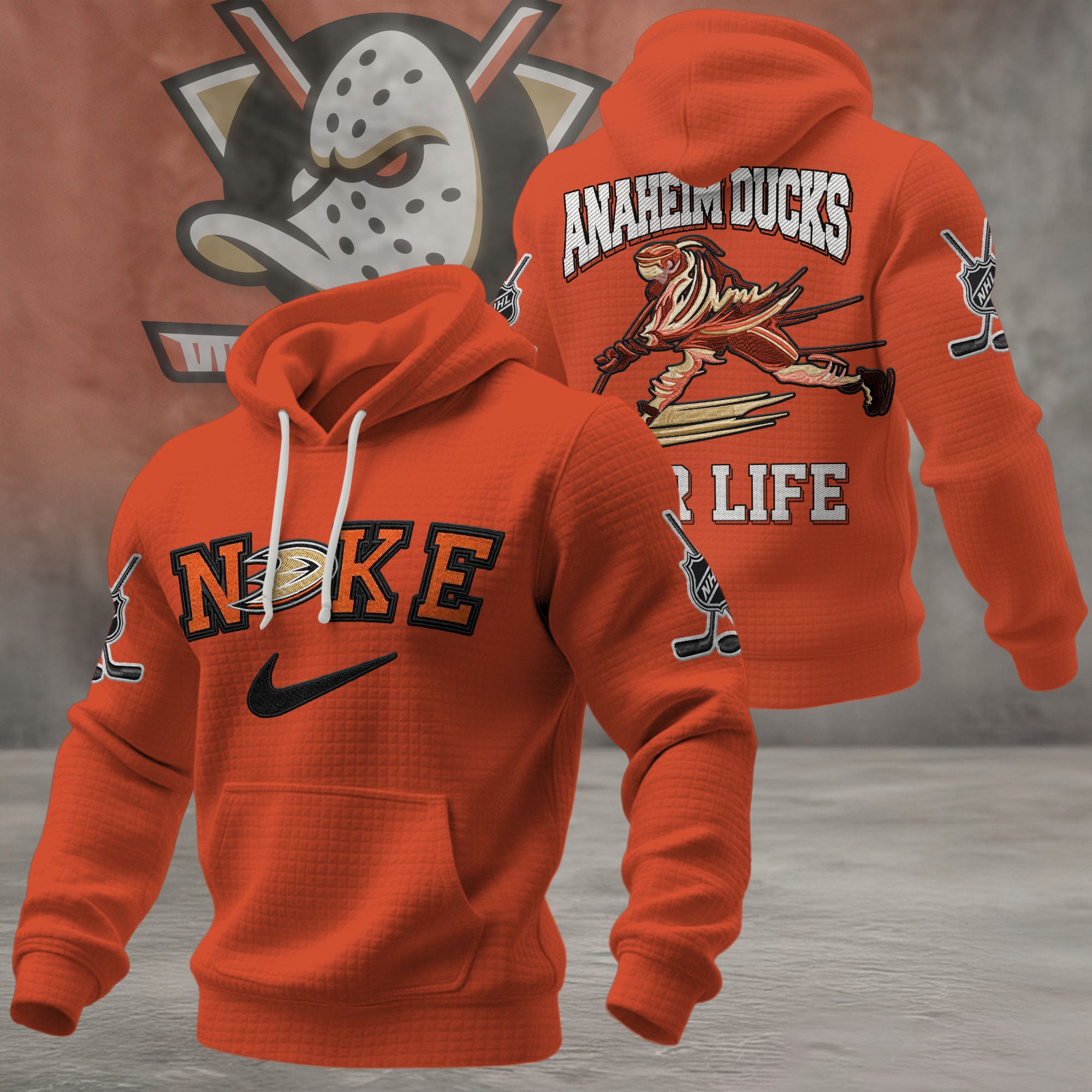 Anaheim Ducks | Premium NHL For Life Waffle Hoodie