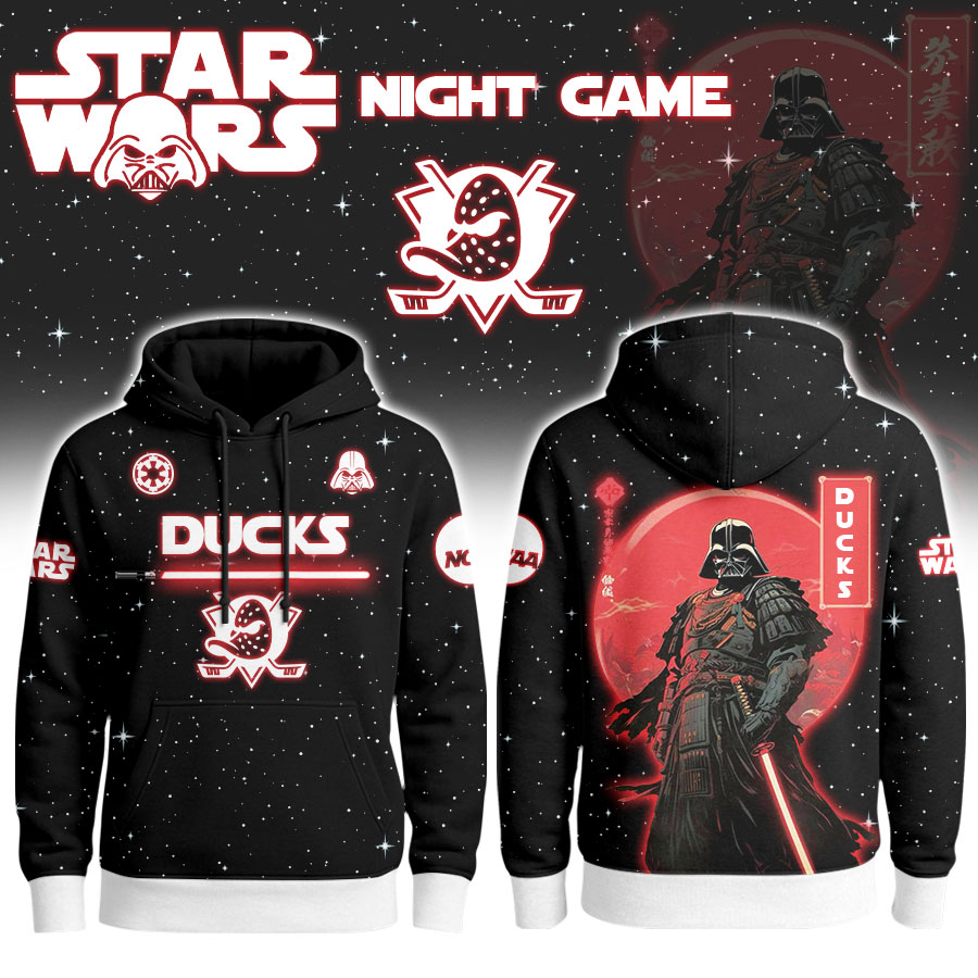 Anaheim Ducks | Premium NHL x Night Game Red Moon Star War Limited Editions Hoodie