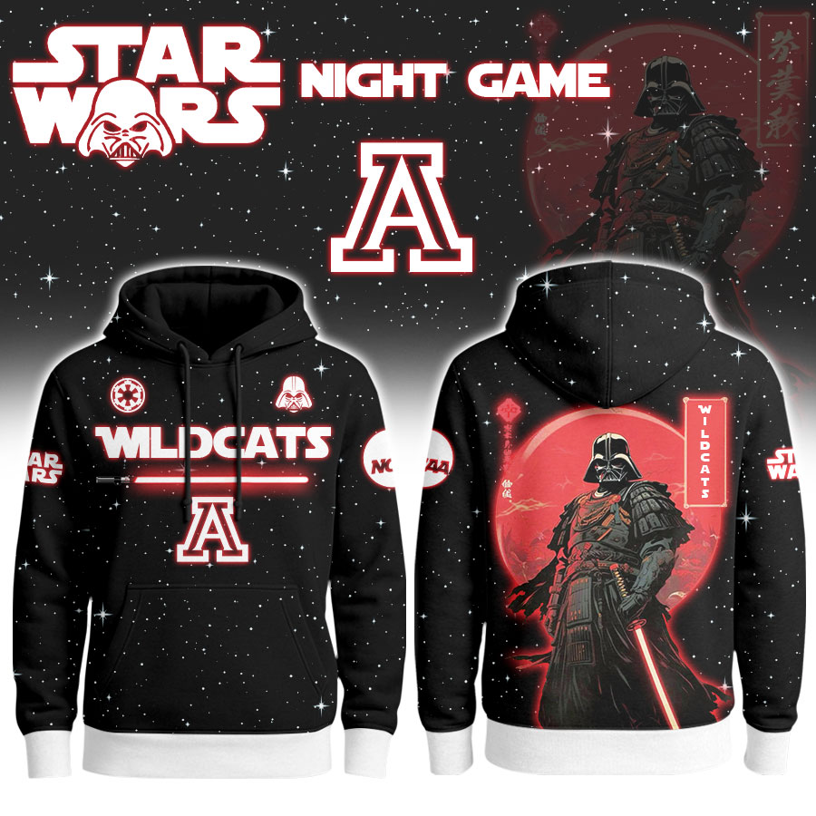 Arizona Wildcats | Premium NCAA x Night Game Red Moon Star War Limited Editions Hoodie