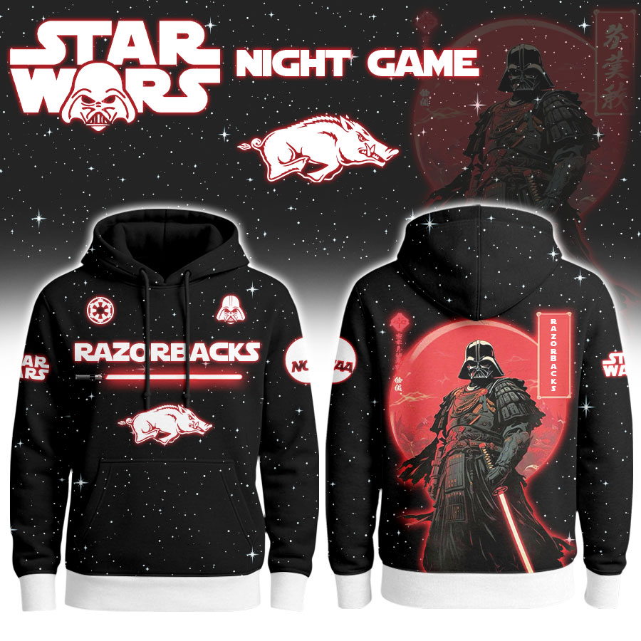 Arkansas Razorbacks | Premium NCAA x Night Game Red Moon Star War Limited Editions Hoodie