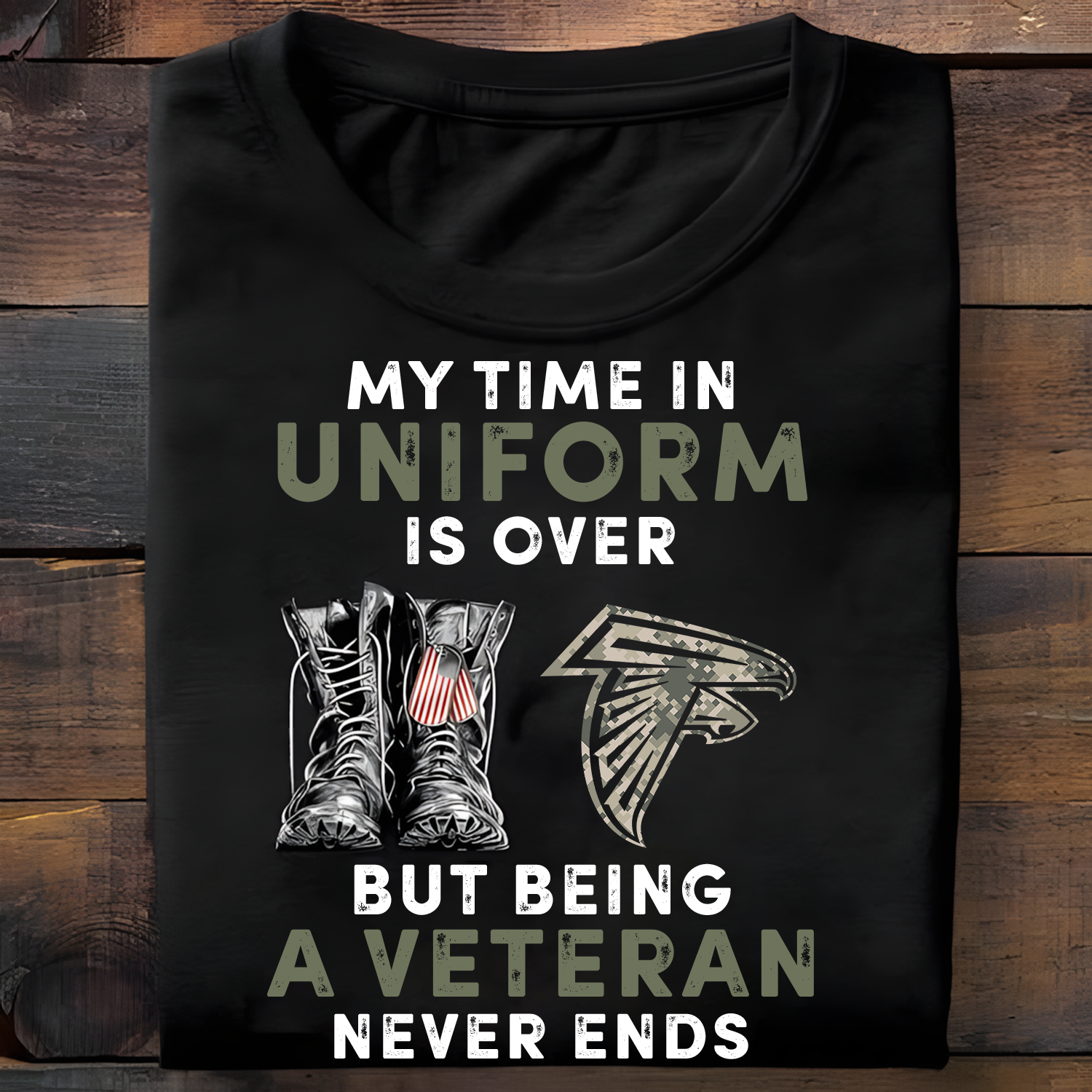 ATL x NFL My Time In Uniform Is Over But Being A Veteran Never Ends 2D Shirt DatND ThuongNH