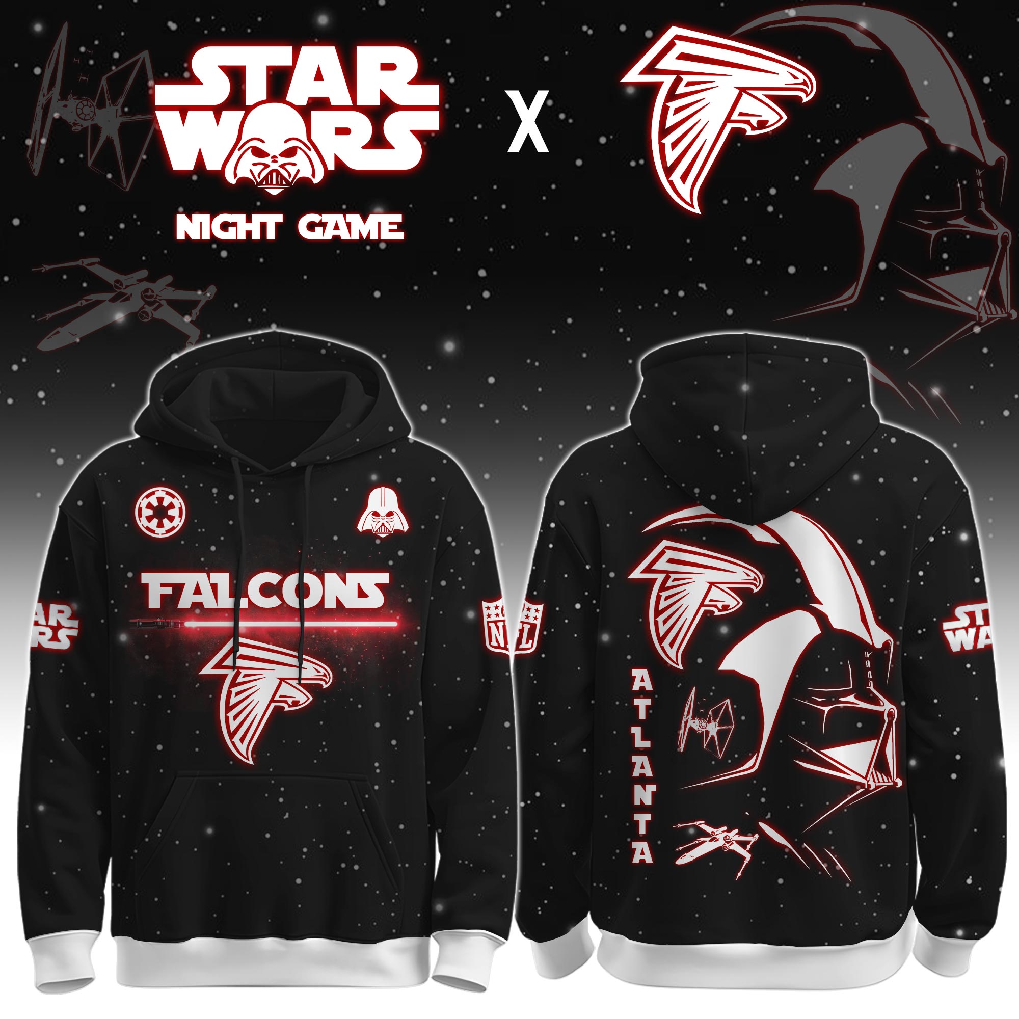 Atlanta Falcons | Premium NFL x Star War Night Game Limited Editions Hoodie