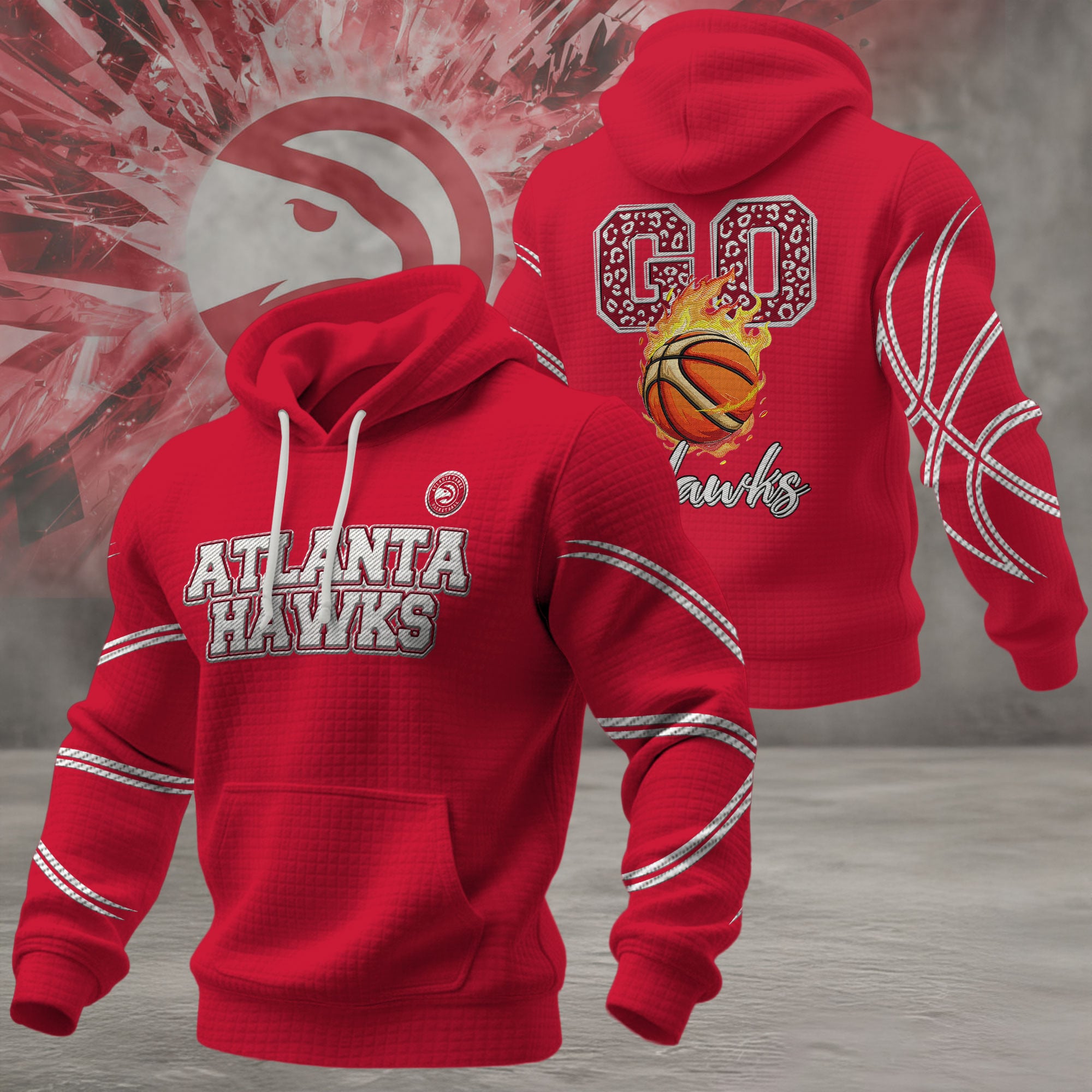 Atlanta Hawks | Premium NBA Fan Waffle Hoodie