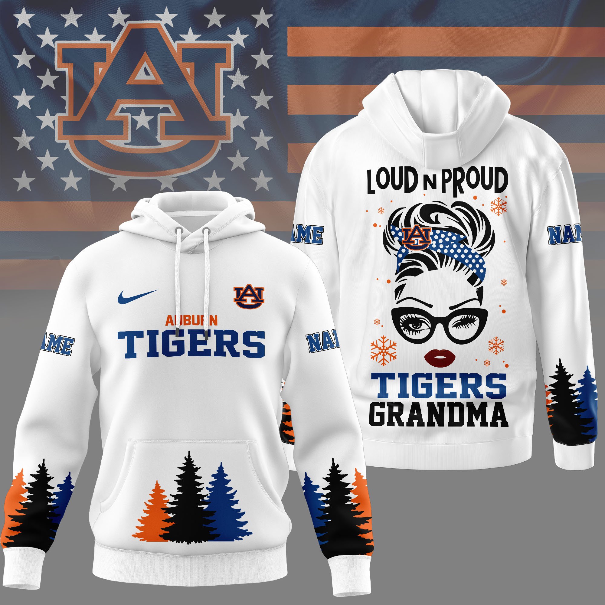 Auburn Tigers | Premium NCAA Loud and Proud Grandma Hoodie