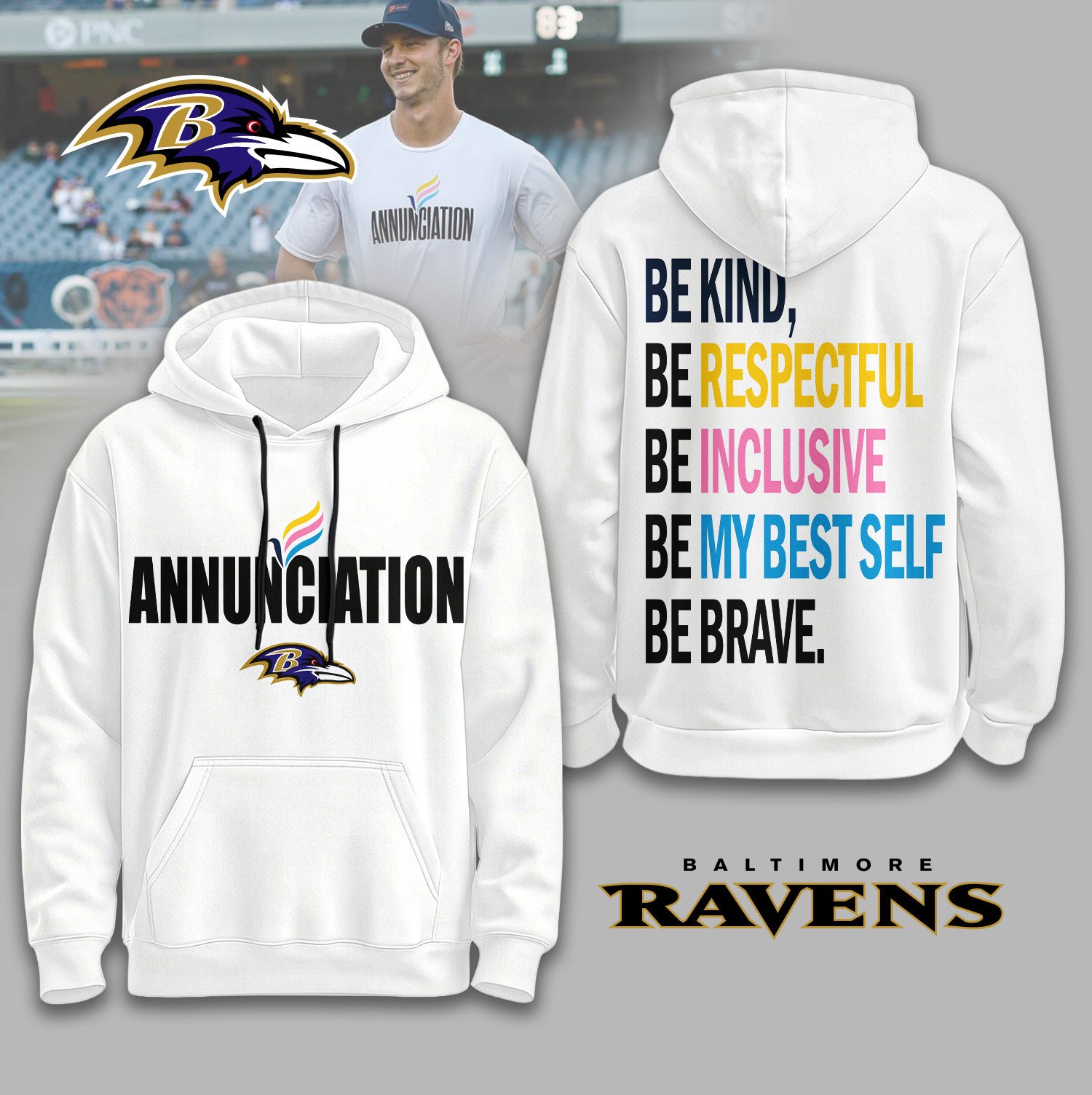 Baltimore Ravens | Premium NFL Annunciation 2025 Hoodie