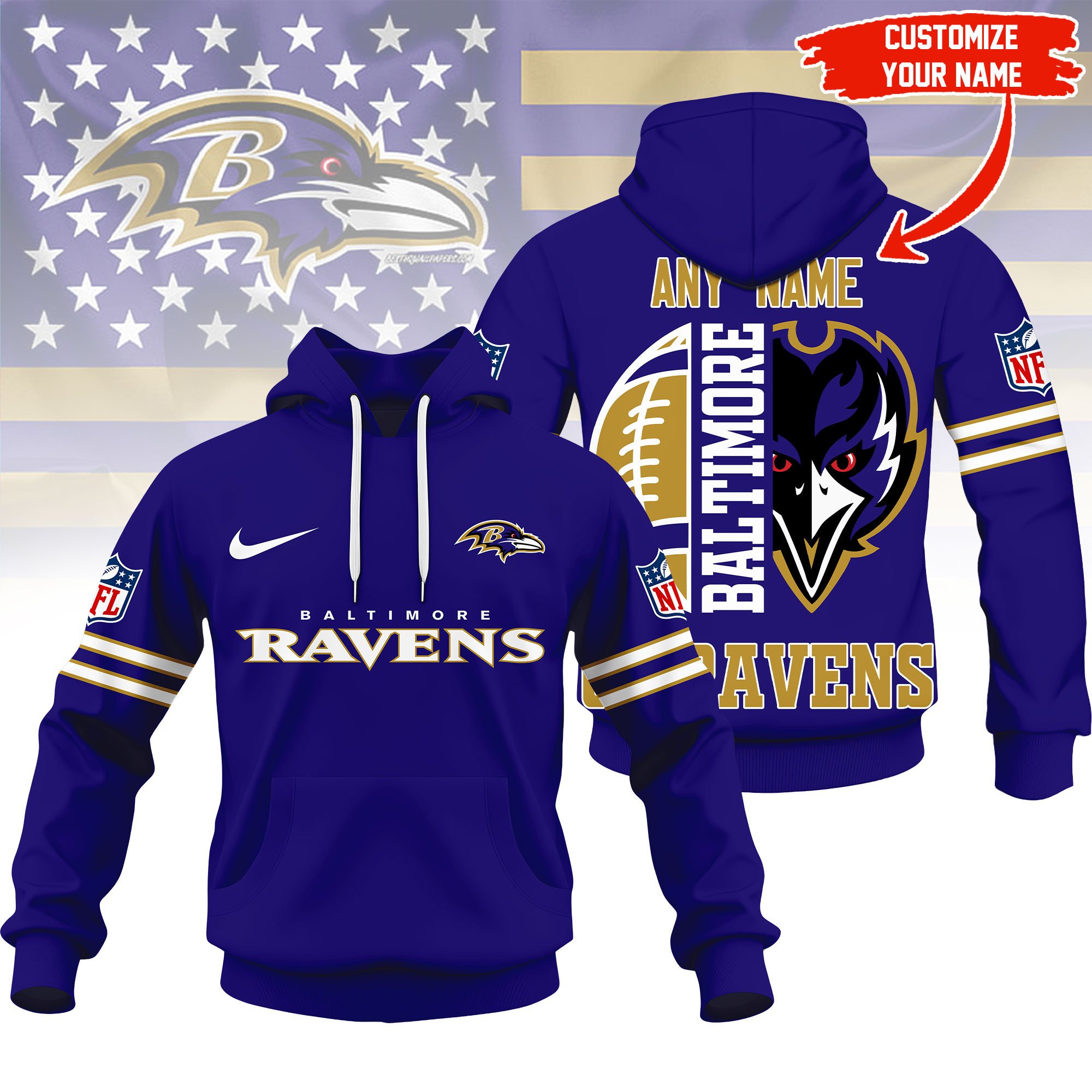 Baltimore Ravens | Premium NFL Fan Hoodie