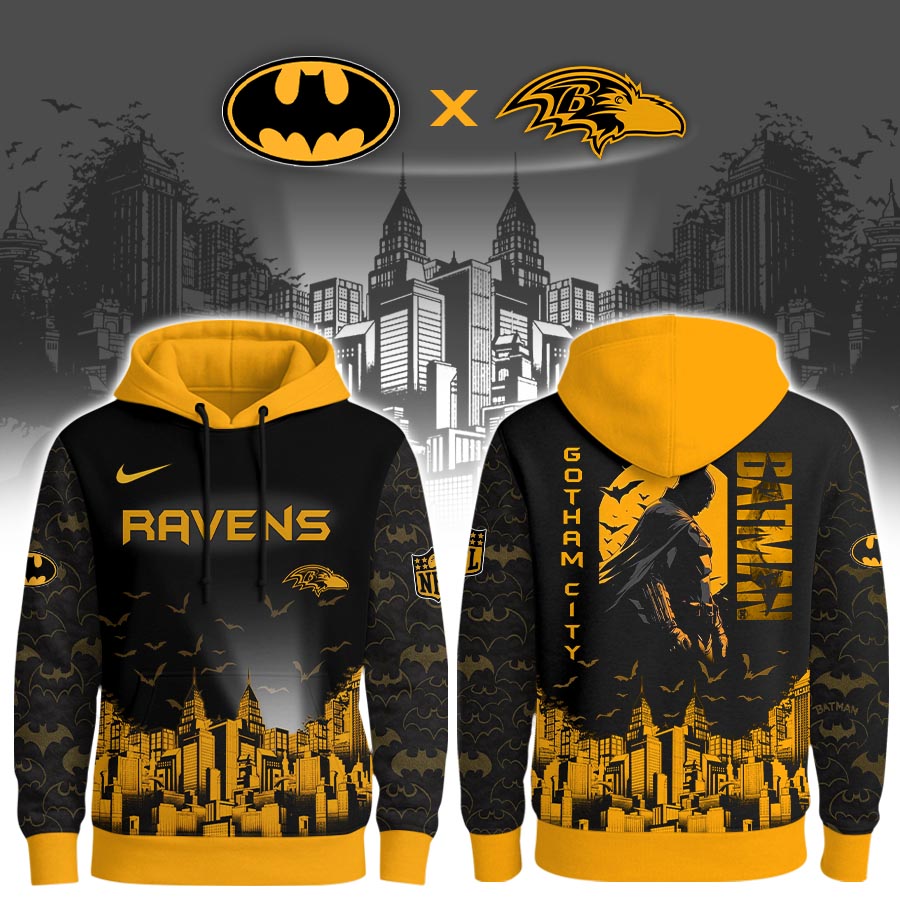 Baltimore Ravens | Premium NFL Gotham City Hoodie