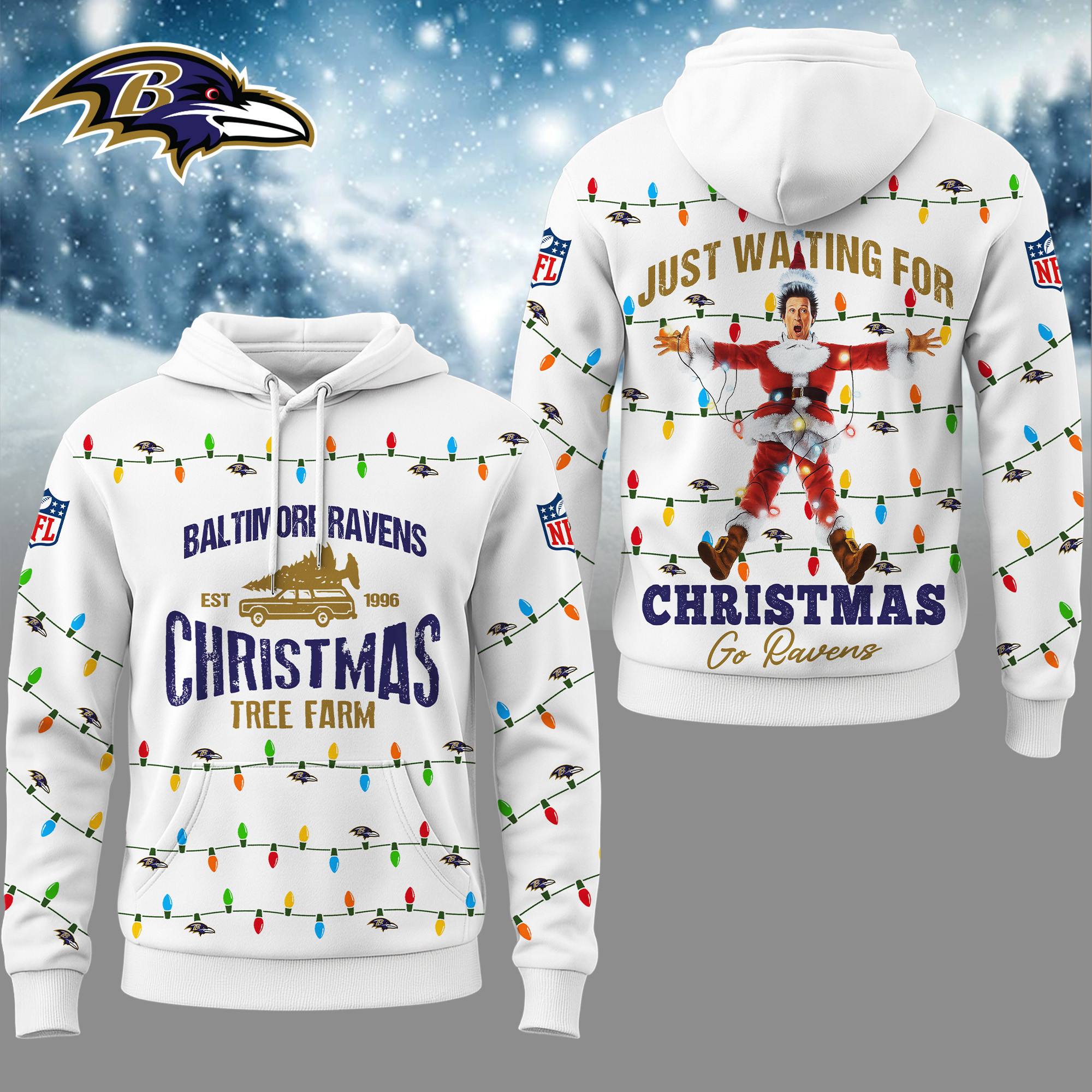 Baltimore Ravens | Premium NFL Griswold Christmas Hoodie