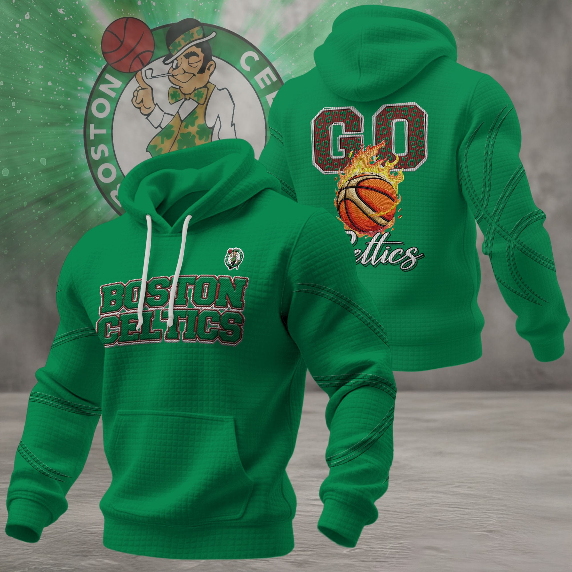 Boston Celtics | Premium NBA Fan Waffle Hoodie