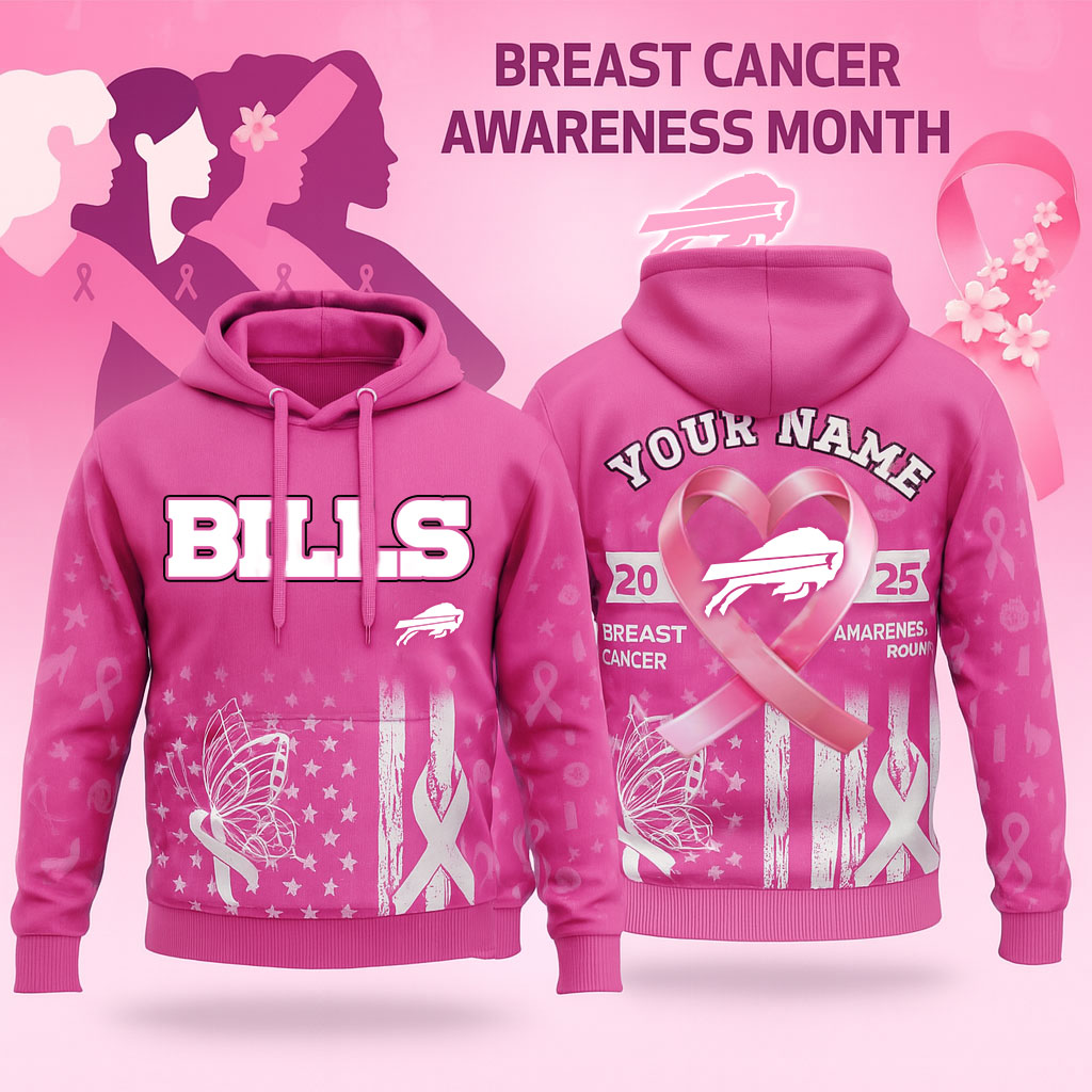 Buffalo Bills | Premium NFL Breast Cancer Awareness Hoodie