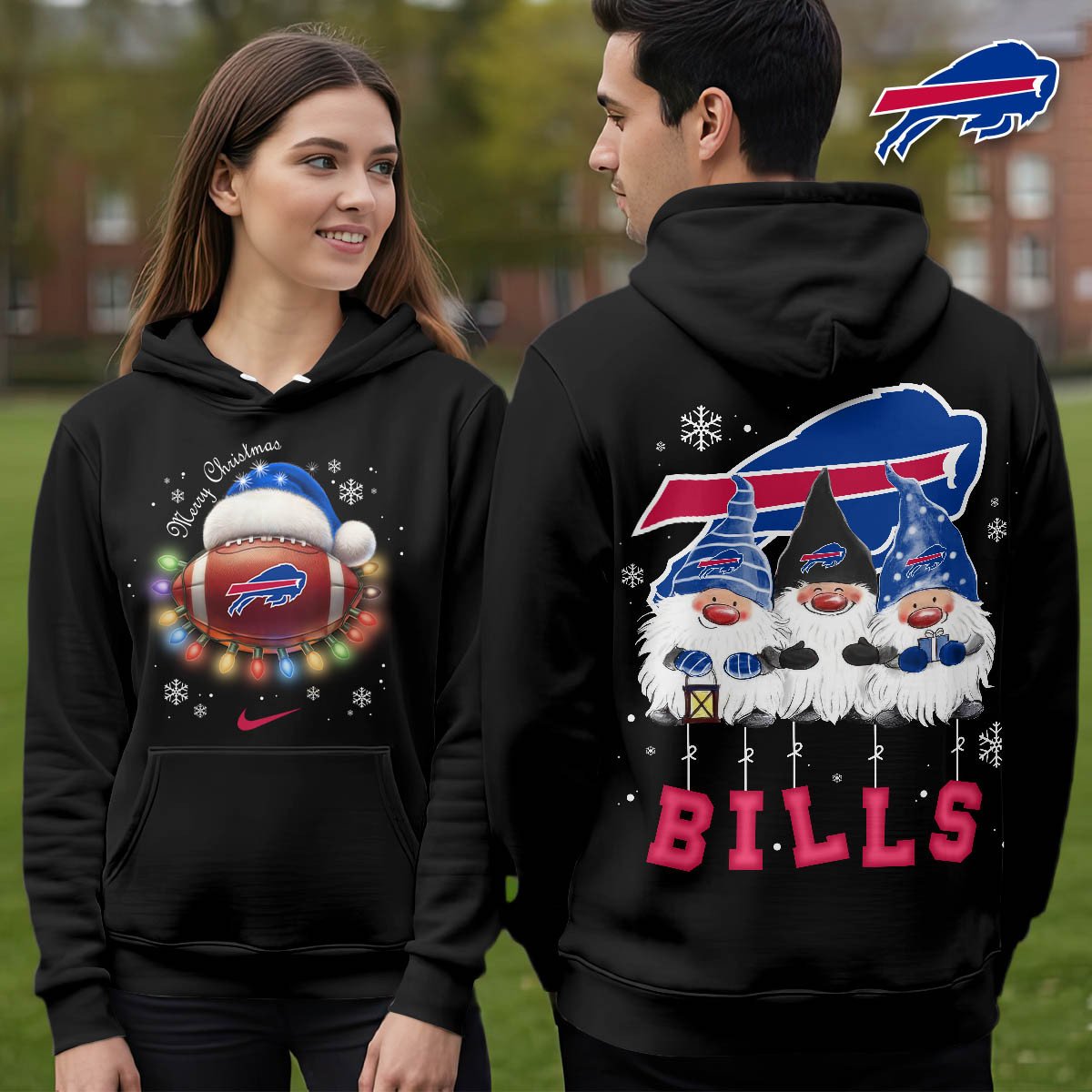 Buffalo Bills | Premium NFL Christmas Gnomes Hoodie