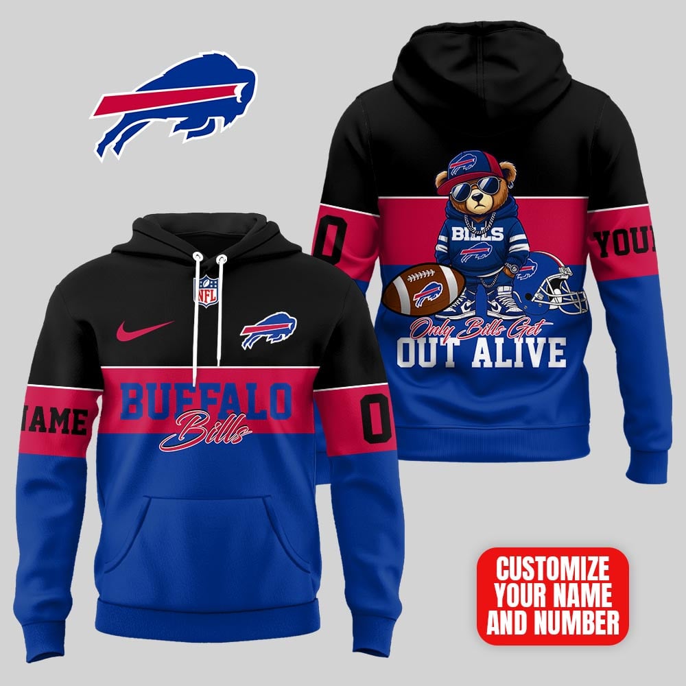 Buffalo Bills | Premium NFL Customizable Teddy Bear Hoodie