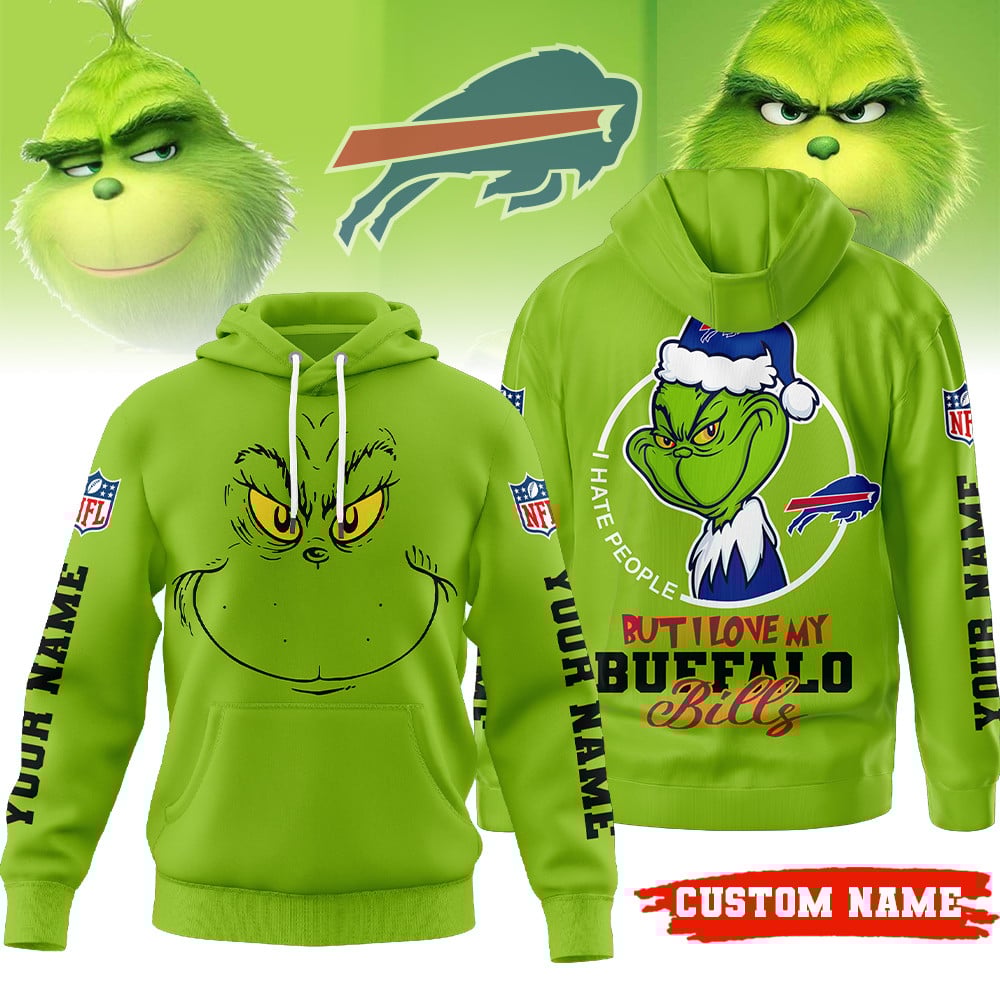 Buffalo Bills | Premium NFL Grinch I Hate People Hoodie
