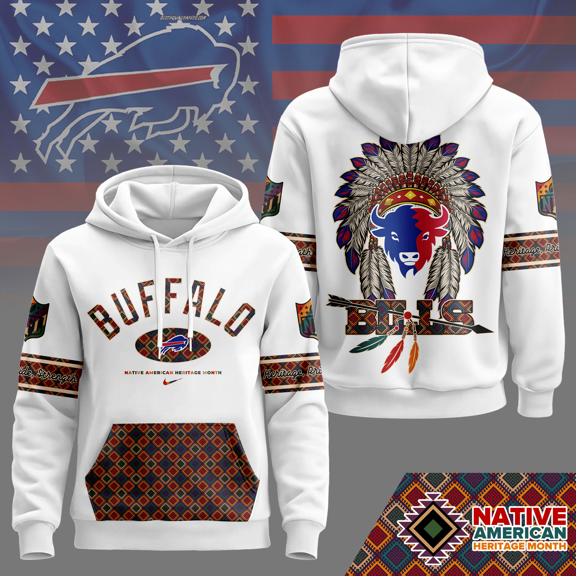 Buffalo Bills | Premium NFL Heritage Month Special Hoodie