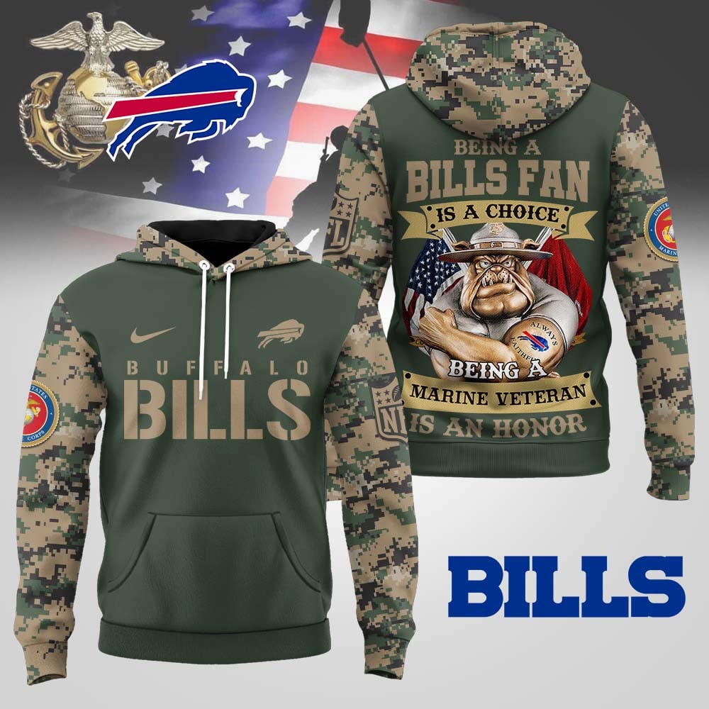 Buffalo Bills | Premium NFL Marine Veteran Hoodie