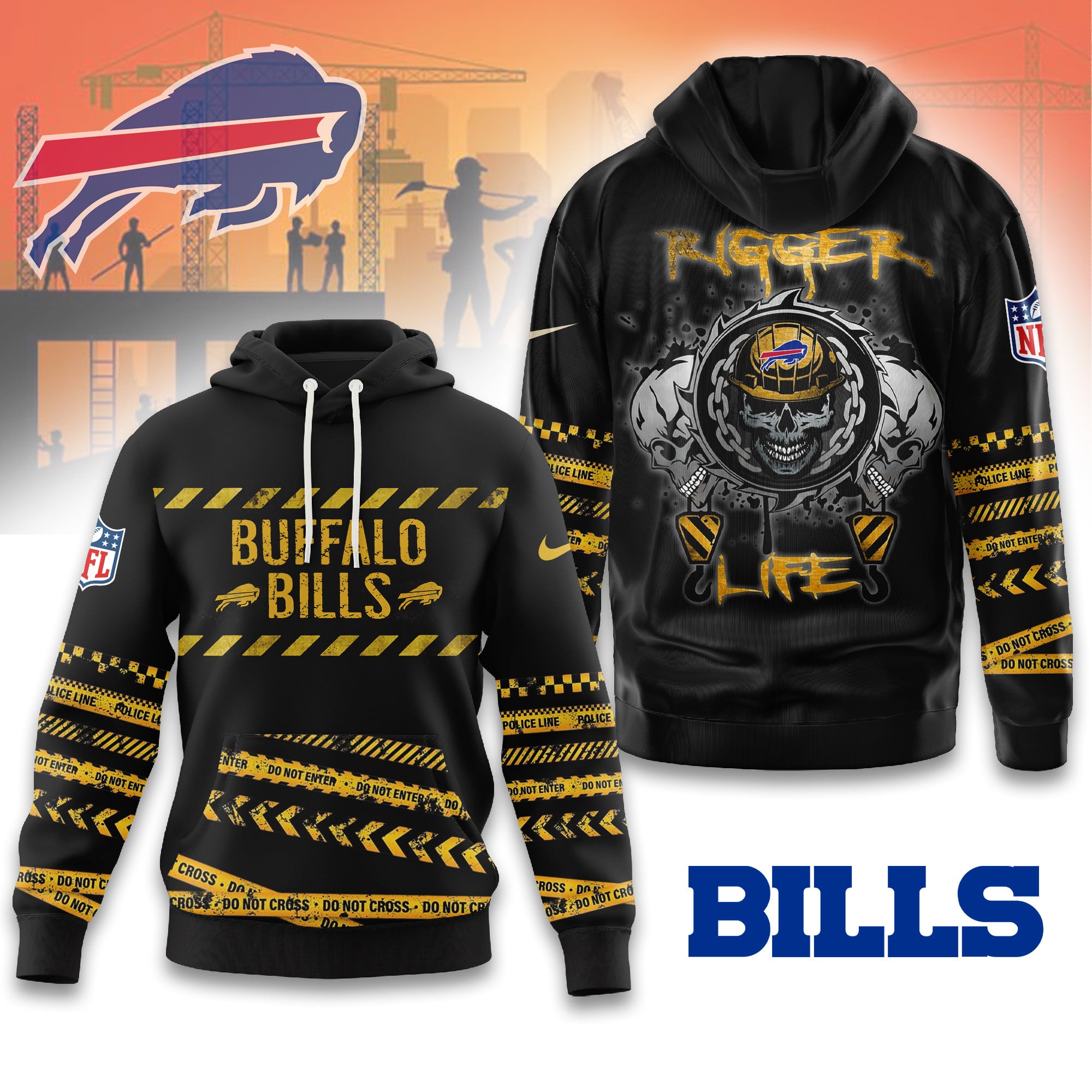 Buffalo Bills | Premium NFL Rigger Life Hoodie