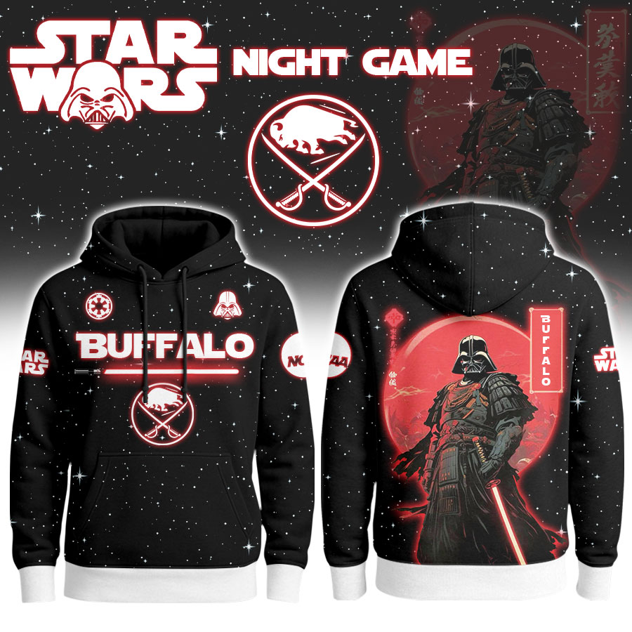 Buffalo Sabres | Premium NHL x Night Game Red Moon Star War Limited Editions Hoodie