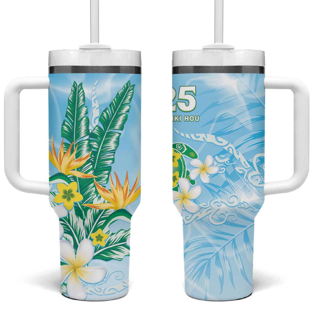 Buildercar - 2025 Aloha Hawaii Tropical Flowers And Honu Custom Stanley Quencher 40oz Stainless Steel Tumbler With Handle