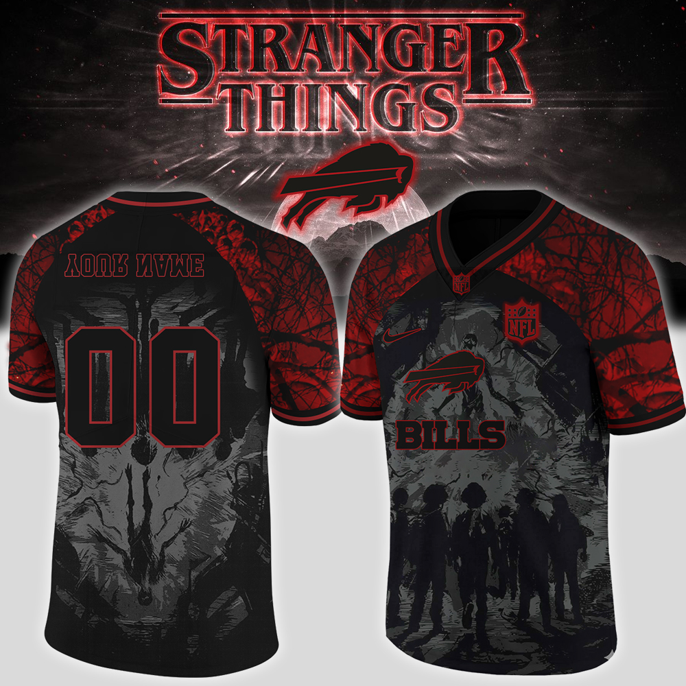 Buildercar - Buffalo Bills NFL x Stranger Things Jersey (Custom Name & Number)