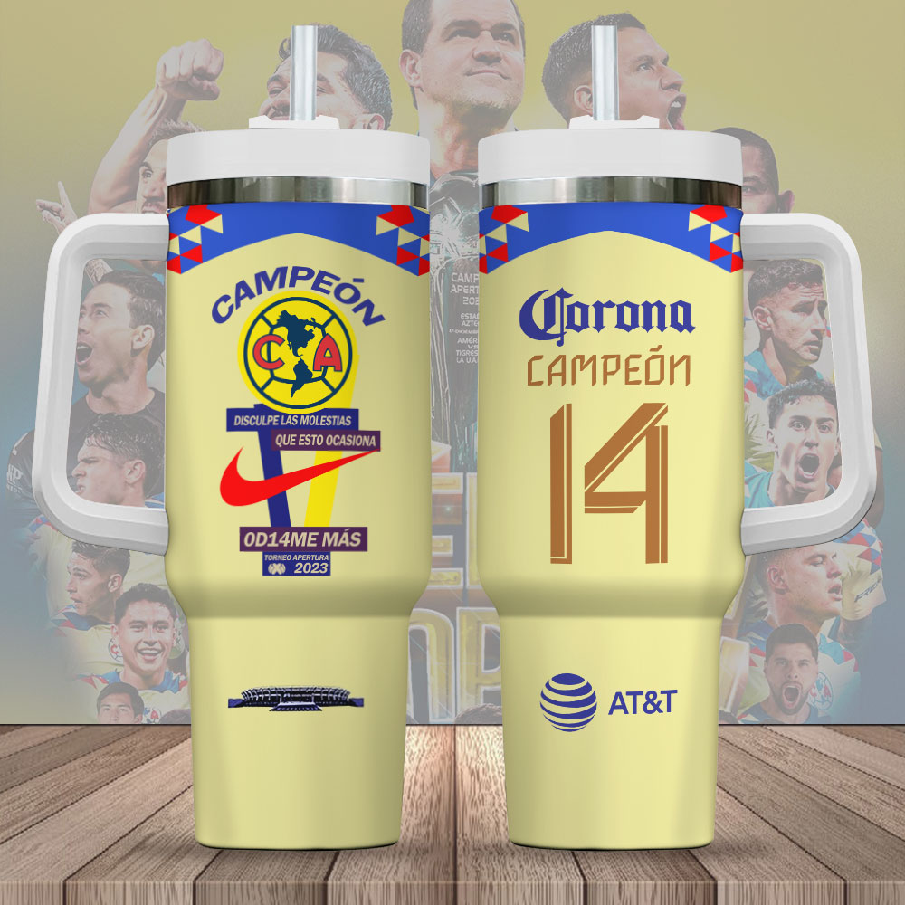 Buildercar - Club América Football Custom Stanley Cup 40 oz 30 oz Tumbler With Handle