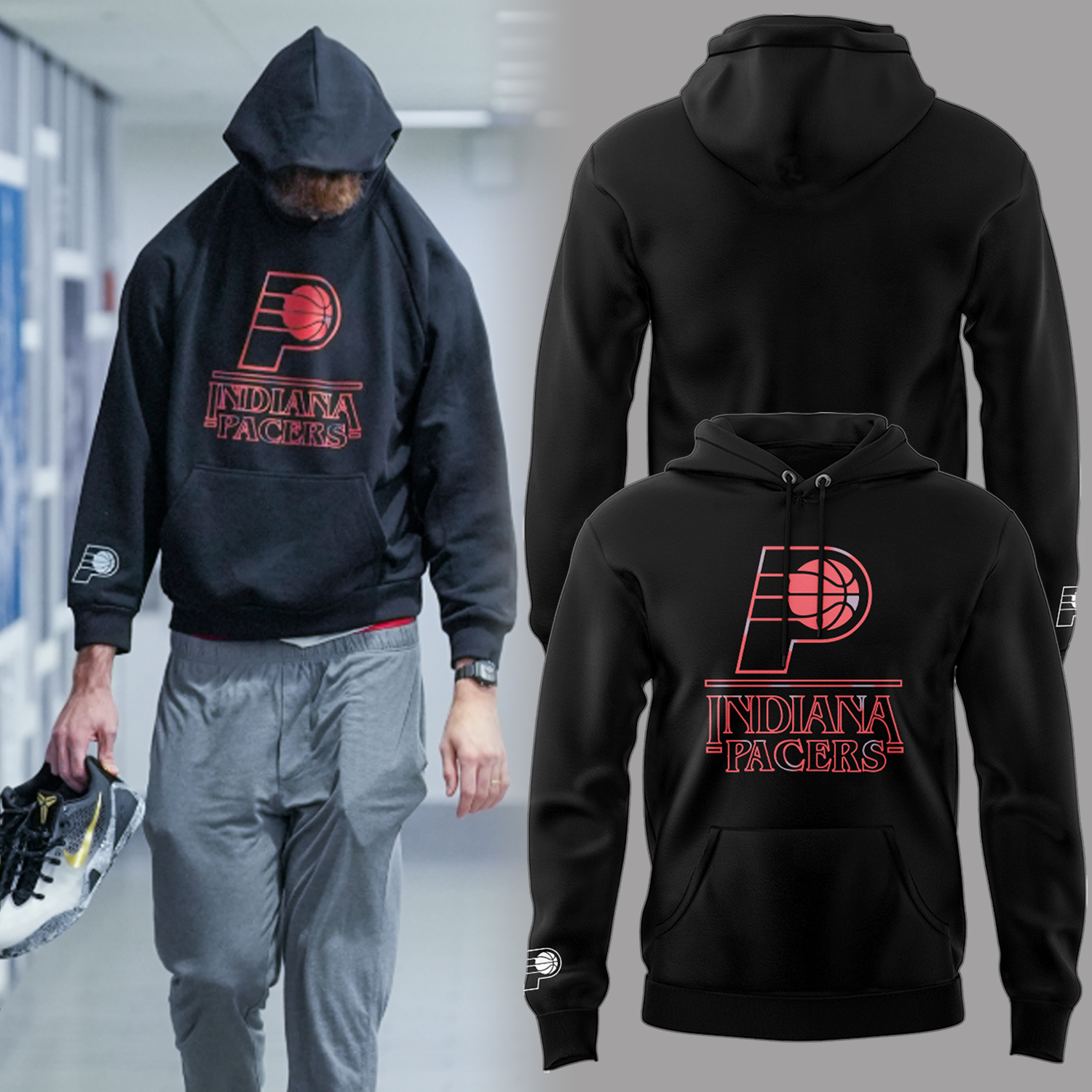Buildercar - Edition I.Pacers NFL x Stranger Things Hoodie hm1370