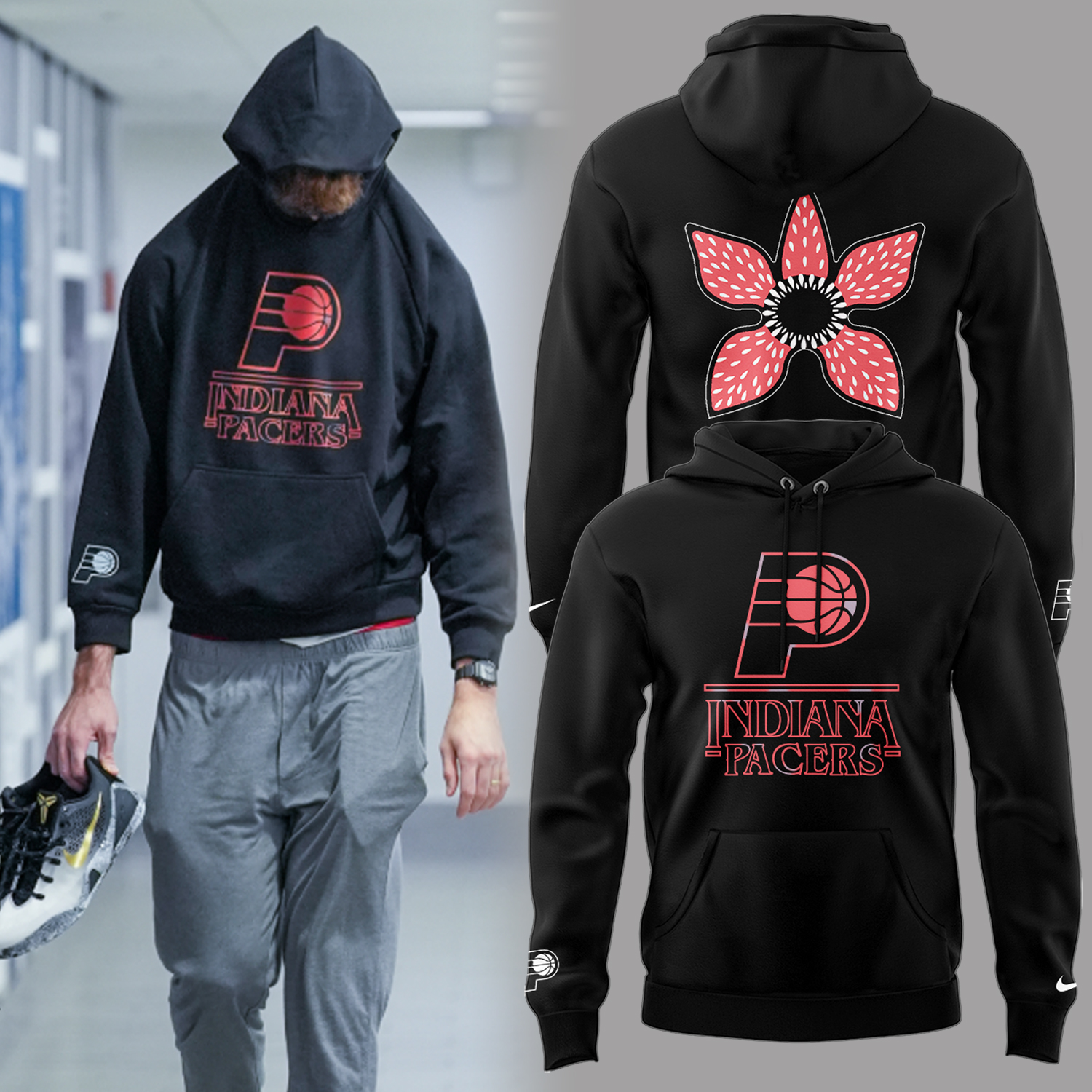 Buildercar - Edition I.Pacers NFL x Stranger Things Hoodie hm1375