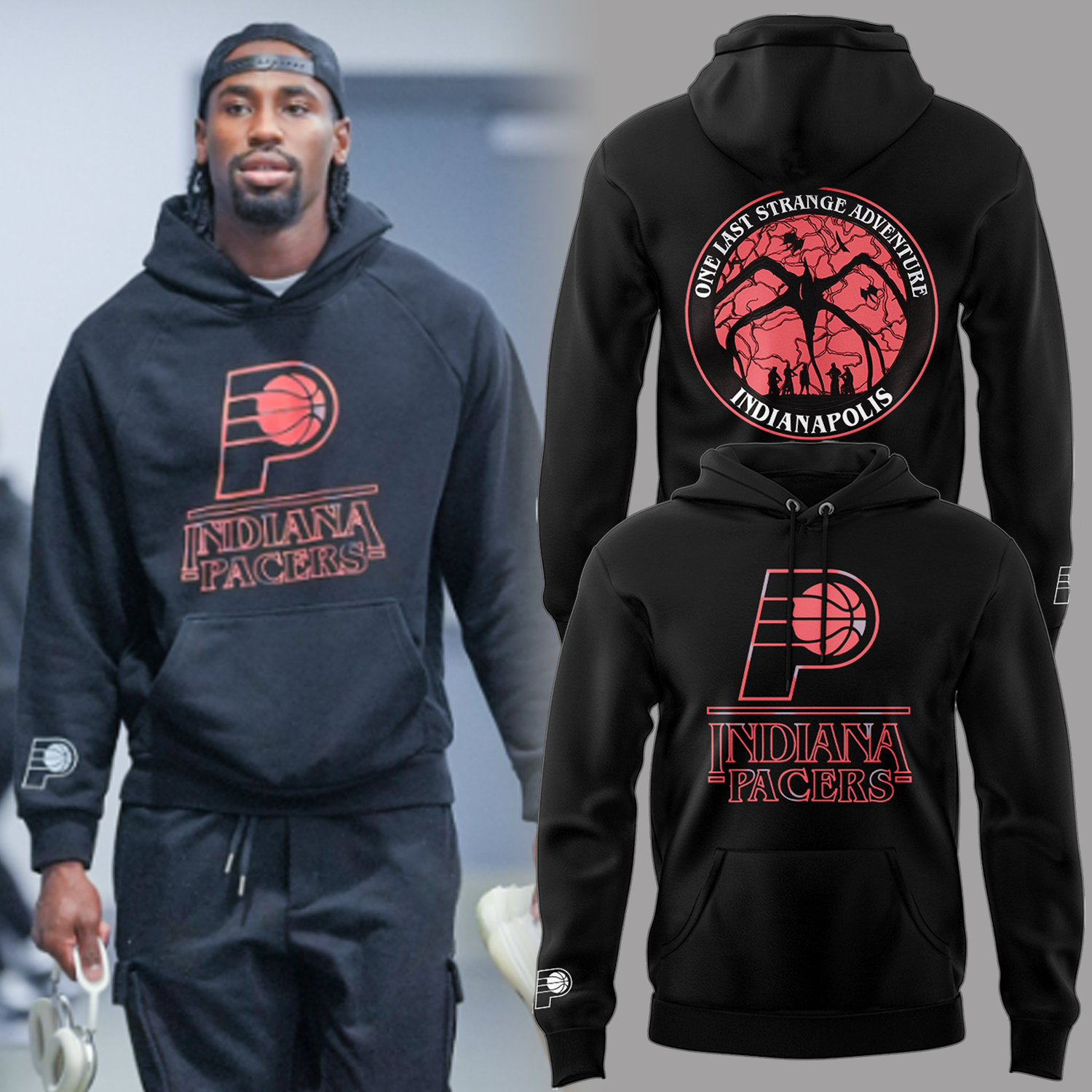Buildercar - Edition I.Pacers NFL x Stranger Things Hoodie hm1377