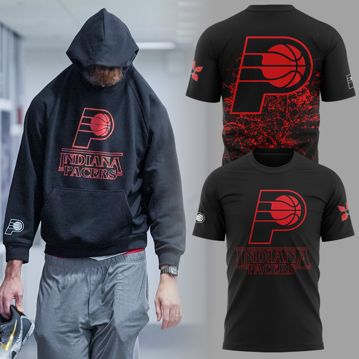 Buildercar - Edition I.Pacers NFL x Stranger Things Shirt hm1376