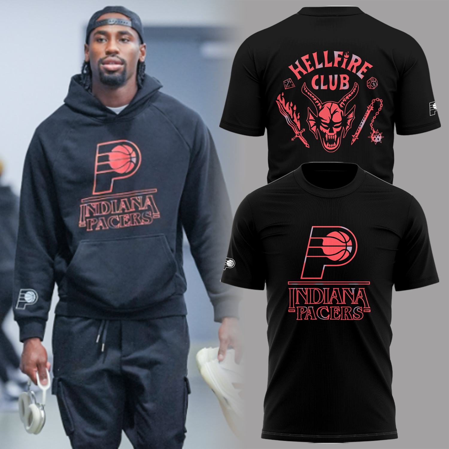Buildercar - Edition I.Pacers NFL x Stranger Things Shirt hm1380
