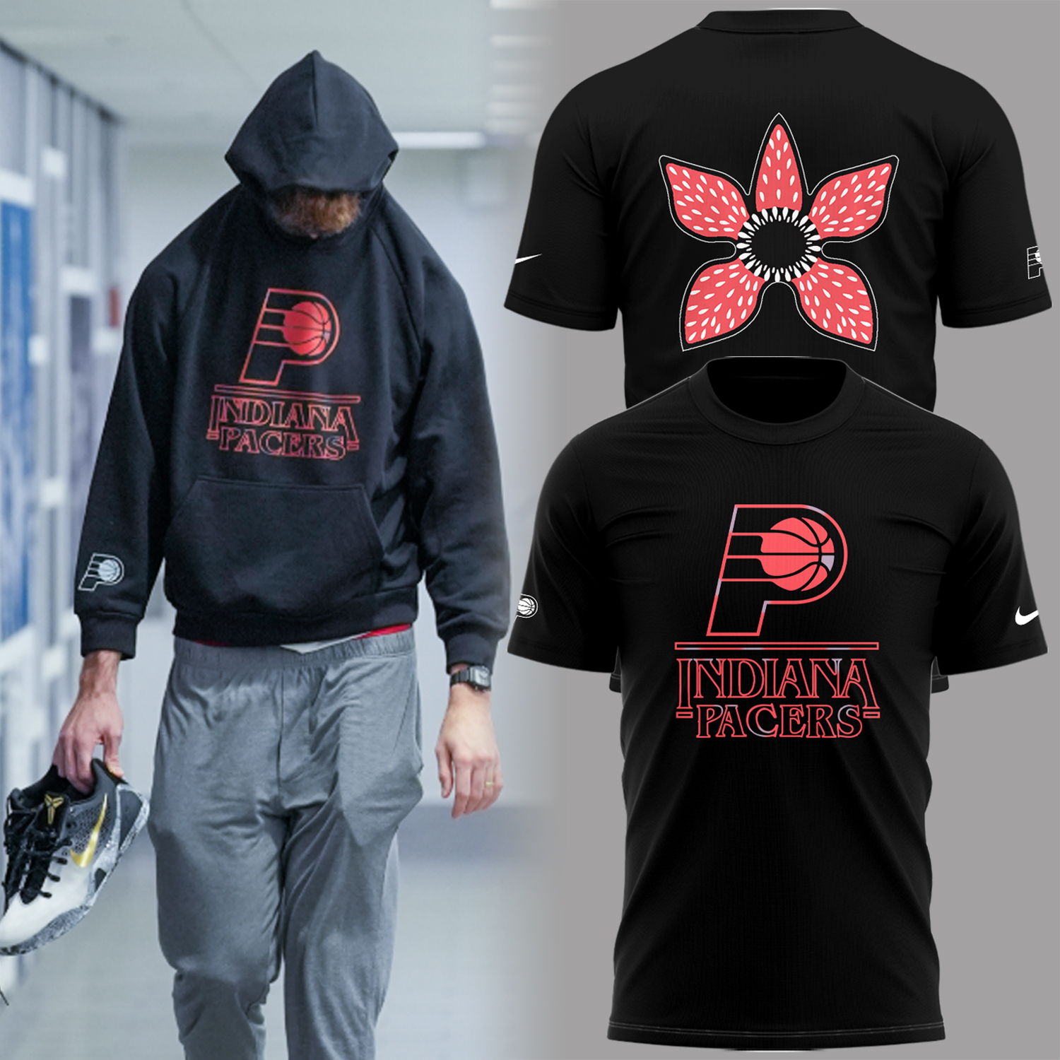 Buildercar - Edition I.Pacers NFL x Stranger Things Shirt hm1381