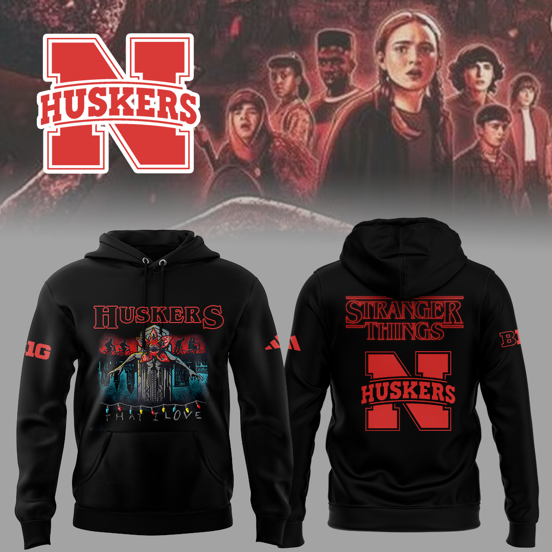 Buildercar - Edition Nebraska NFL x Stranger Things Hoodie hm1357