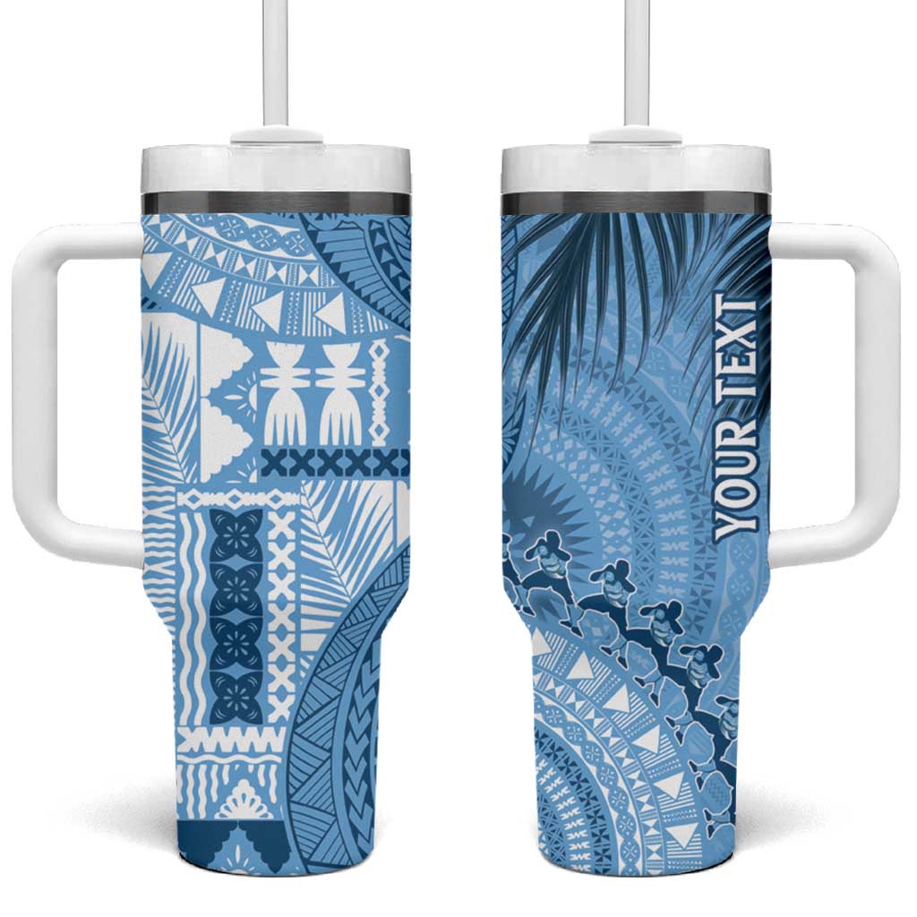 Buildercar - Fiji Rugby Bula Masi Fish Tail Kaivity Cibi Turquoise Custom Stanley Quencher 40oz Stainless Steel Tumbler With Handle
