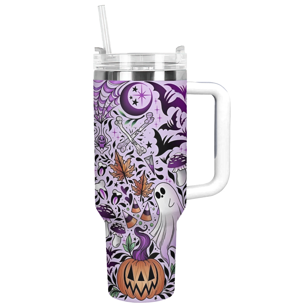 Buildercar - Halloween Pattern Custom Stanley Cup 40 oz 30 oz Tumbler With Handle