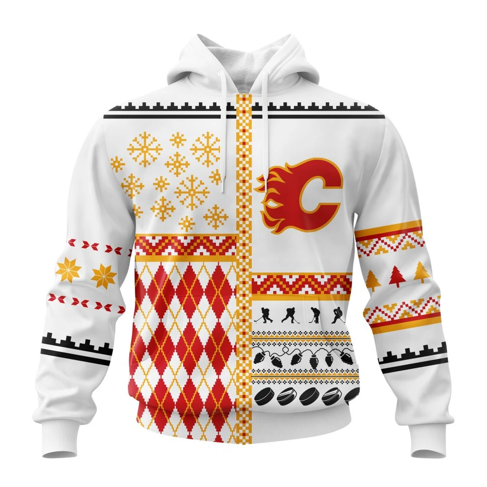 Buildercar - Hoodie NHL Calgary Flames, Specialized Unisex Christmas Is Coming Graphic  v5270