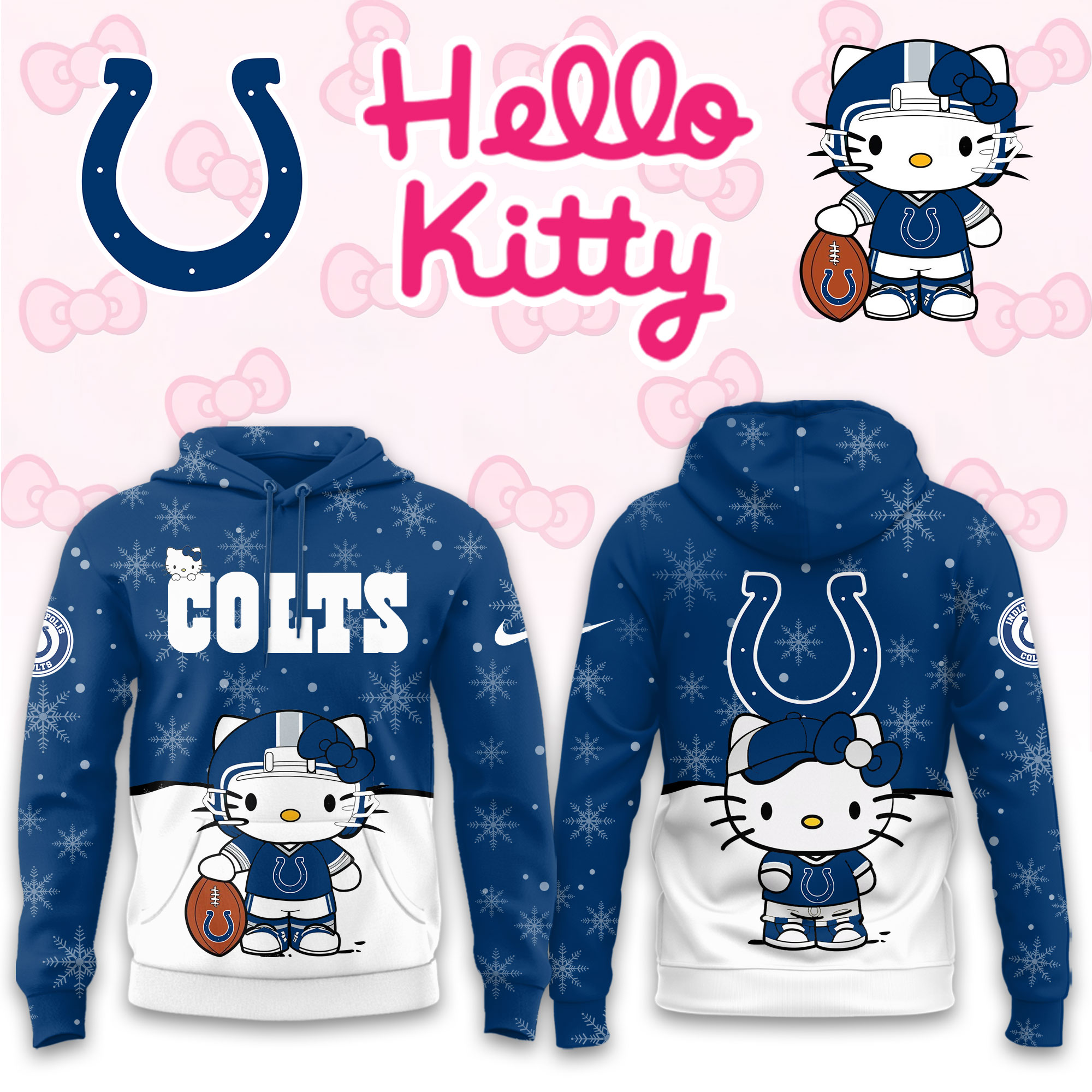 Buildercar - Indianapolis Colts Hello Kitty x NFL Hoodie