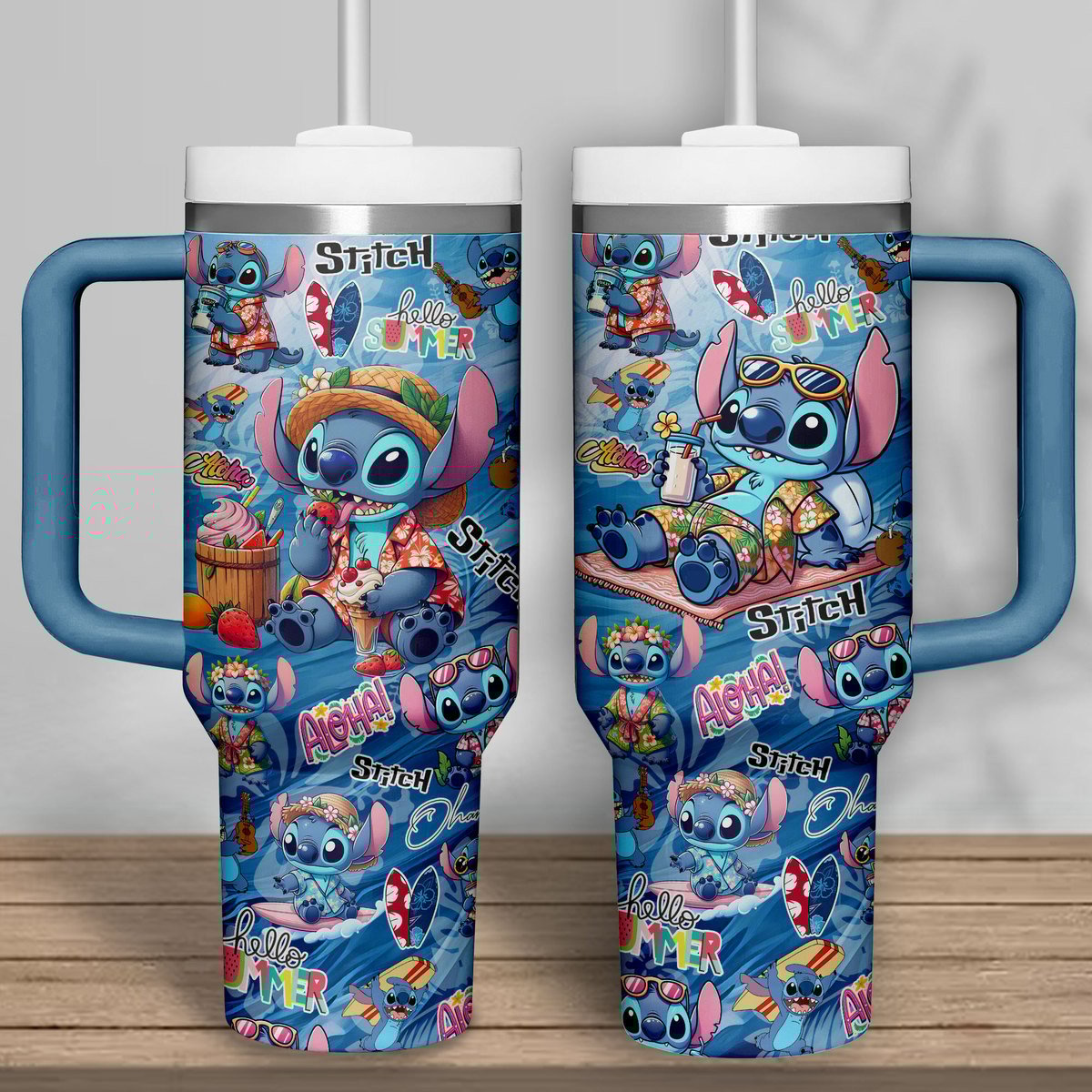 Buildercar - Lilo & Stitch Cartoon Custom Stanley Cup 40 oz 30 oz Tumbler With Handle