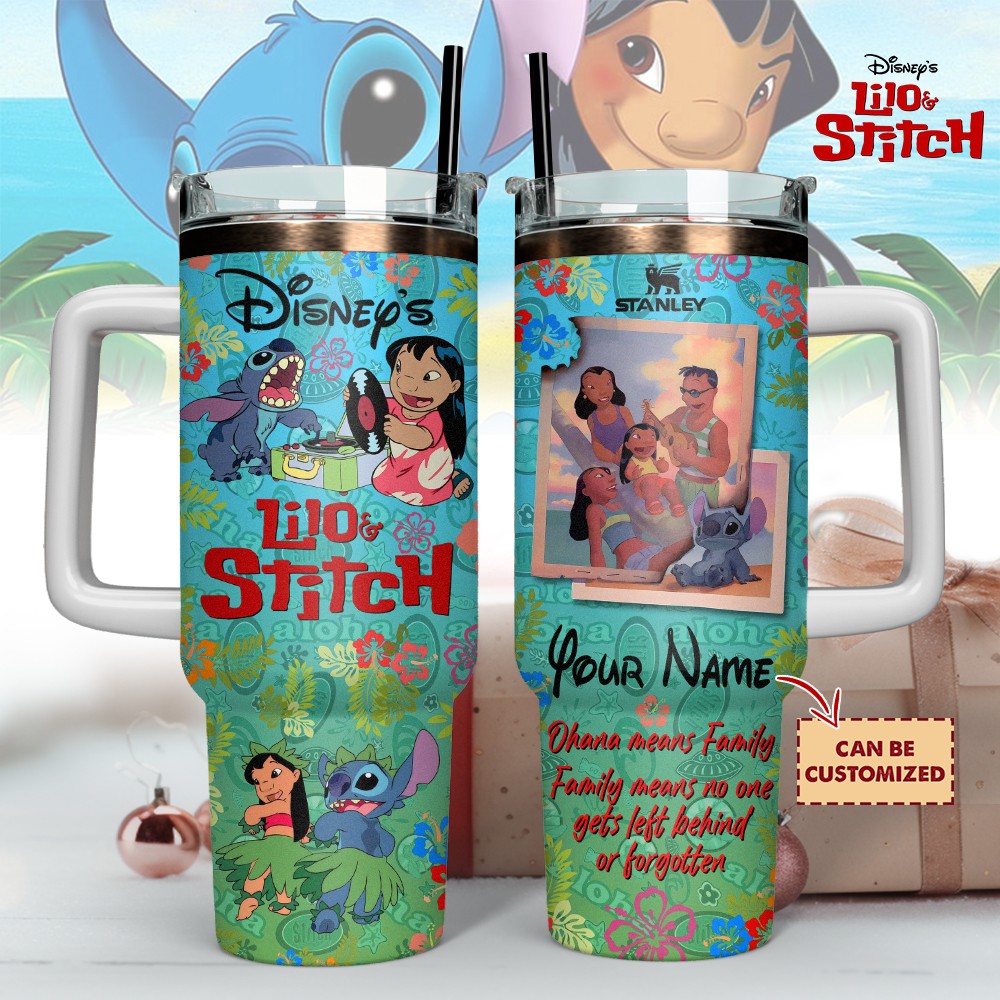 Buildercar - Lilo And Stitch Custom Stanley Cup 40 oz 30 oz Tumbler With Handle