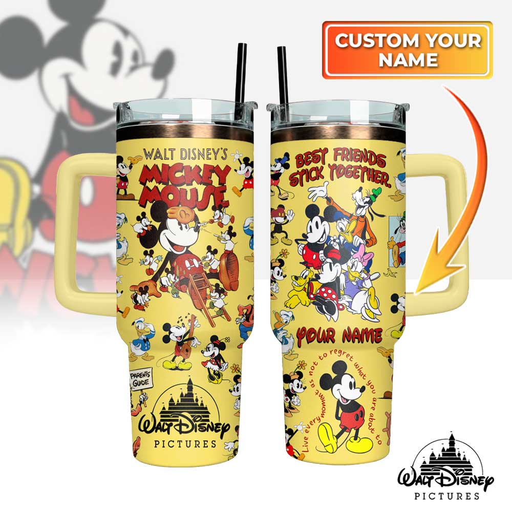 Buildercar - Mickey Mouse Custom Stanley Cup 40 oz 30 oz Tumbler With Handle