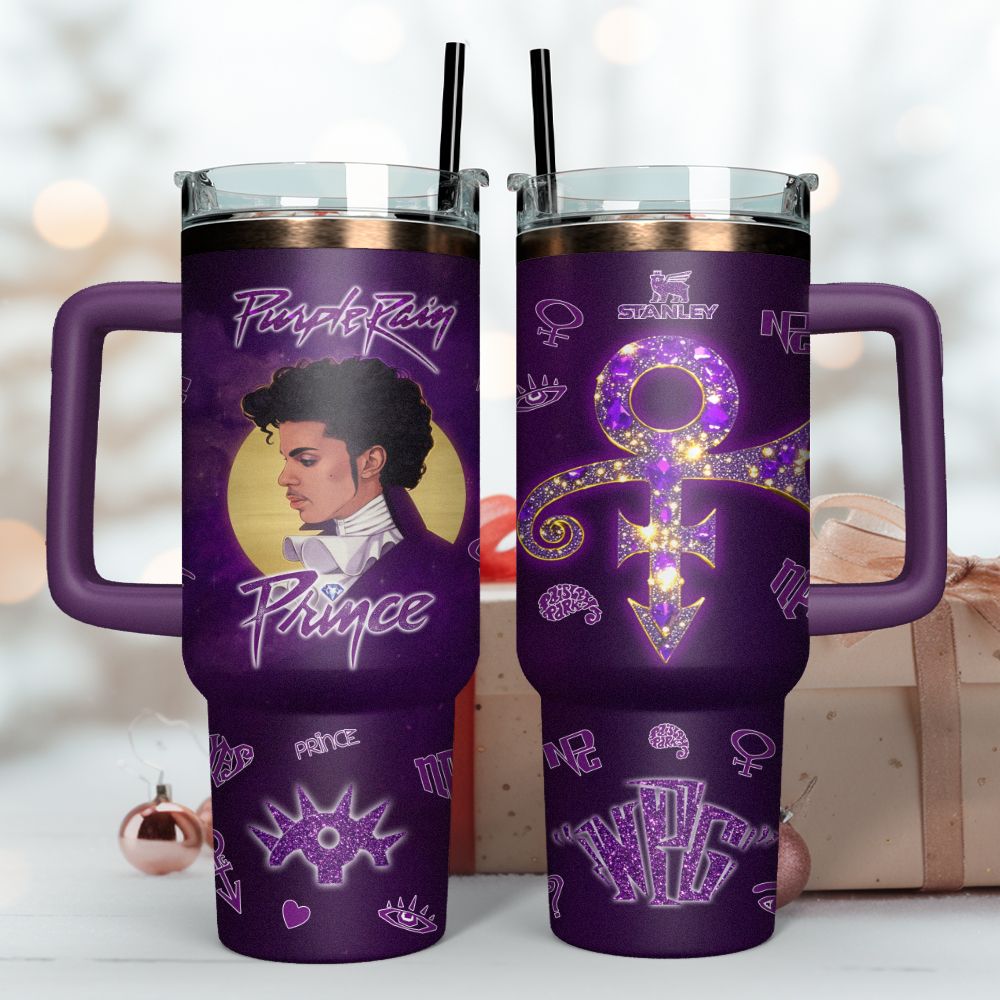 Buildercar - Prince Music Custom Stanley Cup 40 oz 30 oz Tumbler With Handle