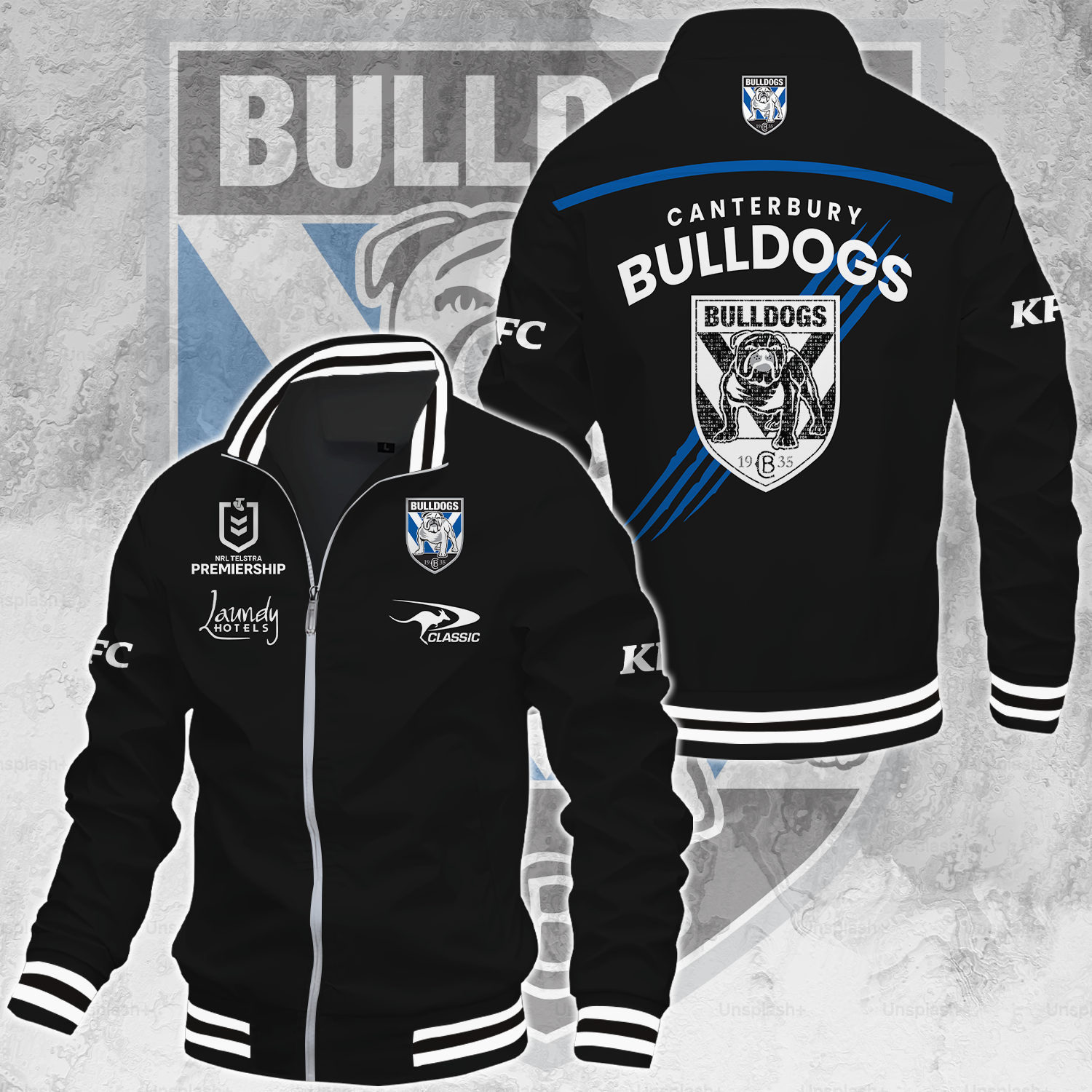 Canterbury-Bankstown Bulldogs NRL 2025 The Dogs Of War Limited Edition Casual Jacket TM NTA V153