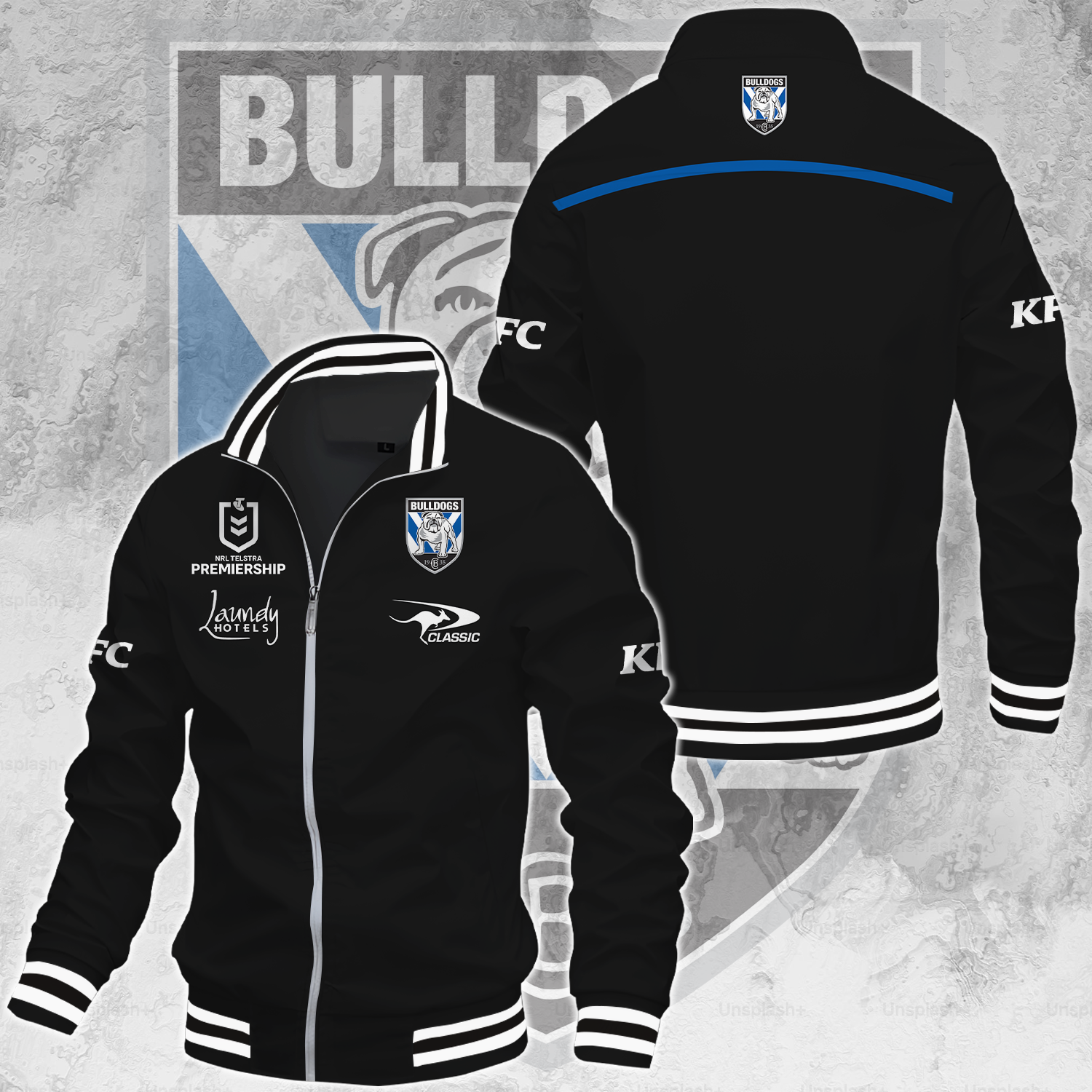 Canterbury-Bankstown Bulldogs NRL 2025 The Dogs Of War Limited Edition Casual Jacket TM NTA V154