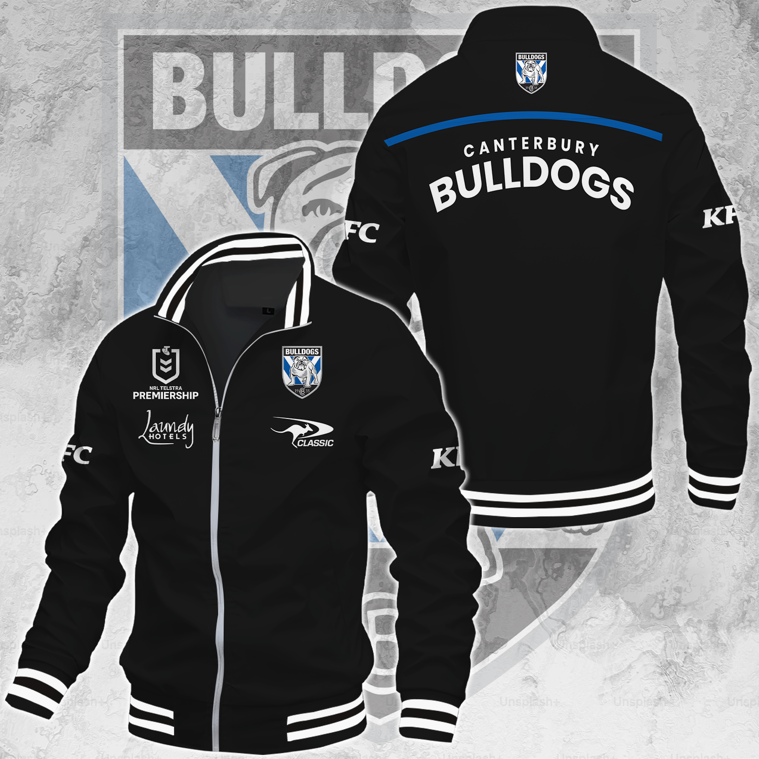 Canterbury-Bankstown Bulldogs NRL 2025 The Dogs Of War Limited Edition Casual Jacket TM NTA V155