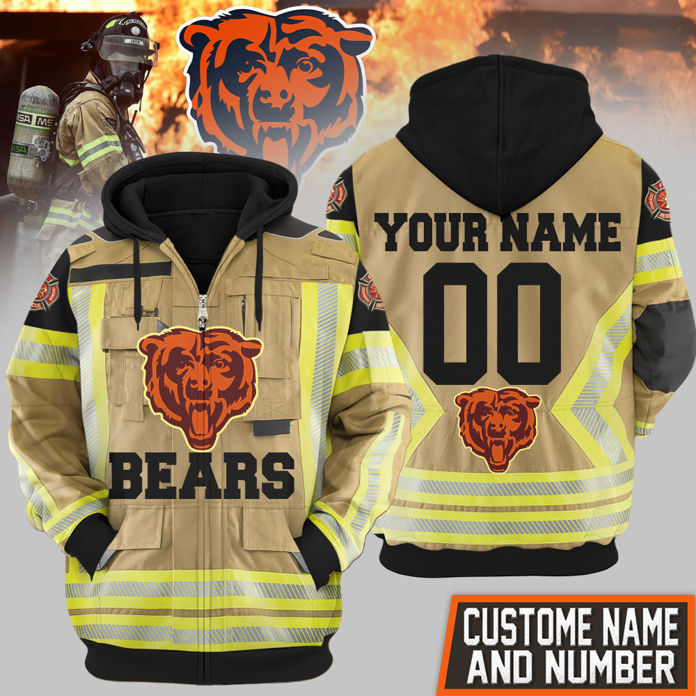 Chicago Bears | Premium NFL Firefighter Zip Hoodie