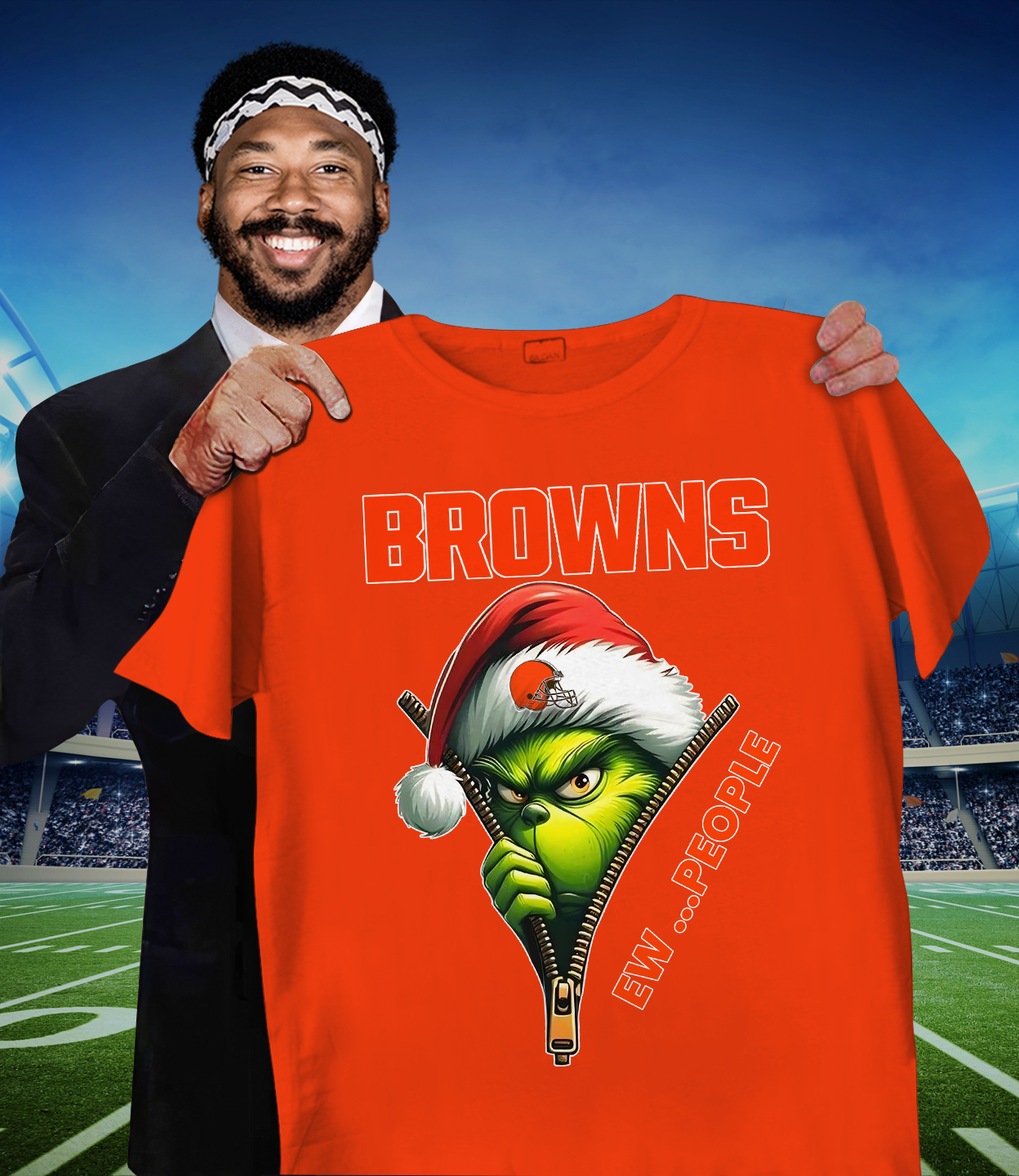 CLE x NFL Christmas T-Shirt DATND TANTD 151125